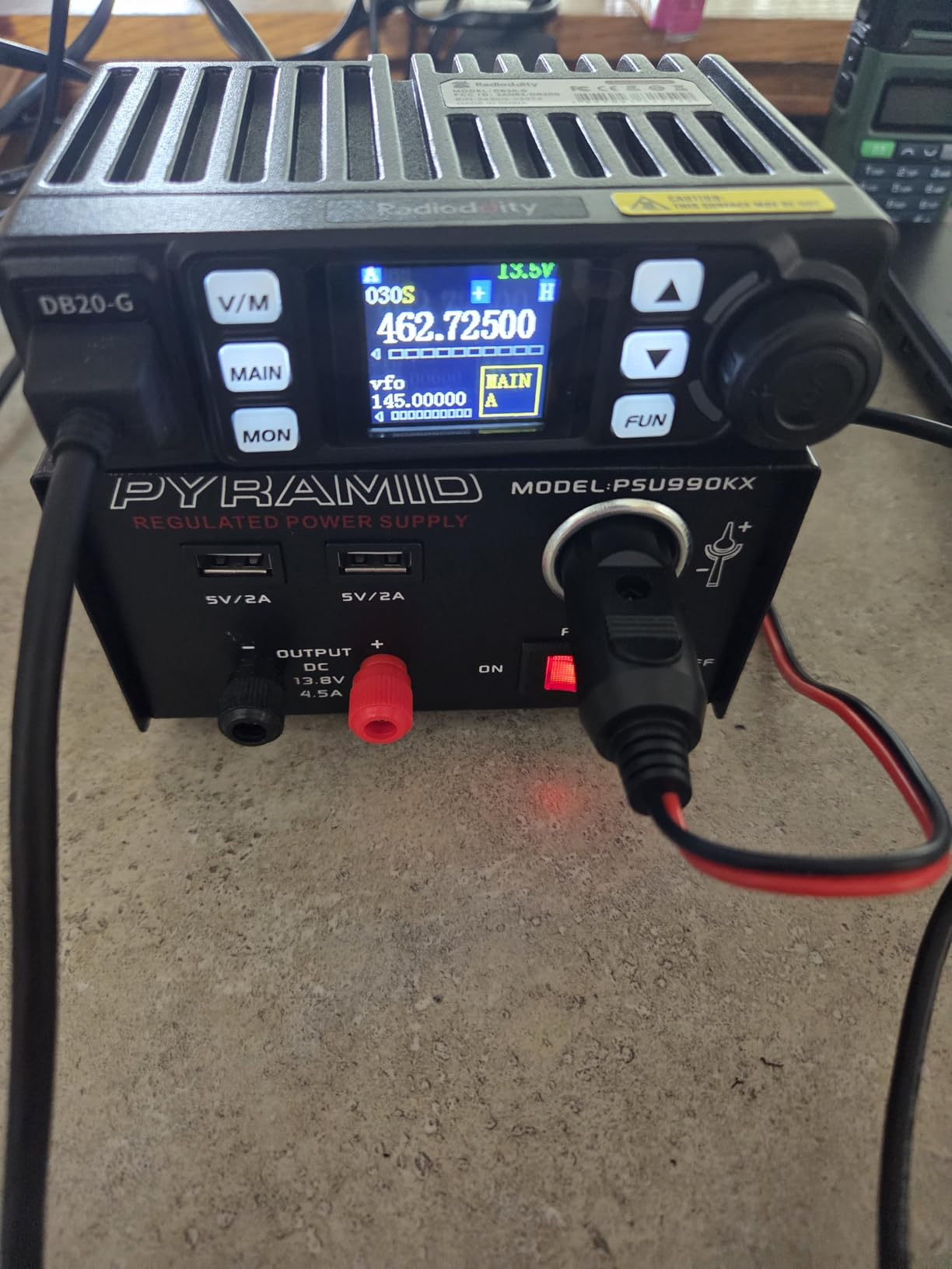 Radioddity DB20-G GMRS Mobile Radio for Car Vehicle, 20W Long Range Two Way Radio with Cigarette Lighter Plug, 500 Channels, VOX, Display Sync, for Off Road Overlanding 4x4 customer photo 1