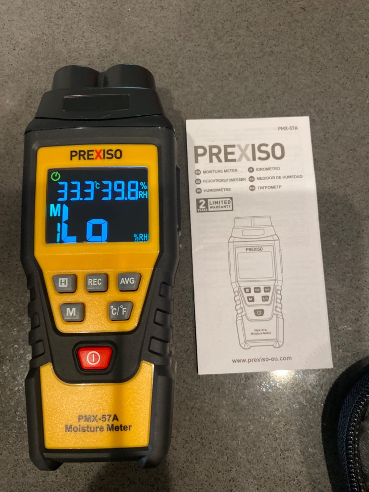 PREXISO Wood Moisture Meter - 7 in 1 Digital Moisture Meter for Firewood, Woodworking, Walls, Home, Drywall, Paper, Floor - Moisture Reader, Pin-Type Water Leak Detector, Dampness Meter customer photo 1