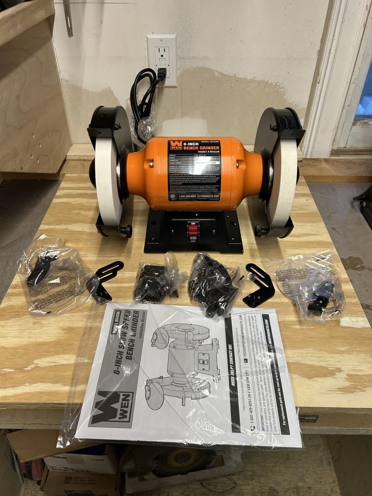 WEN BG4286 3-Amp 8-Inch Slow Speed Bench Grinder customer photo 2