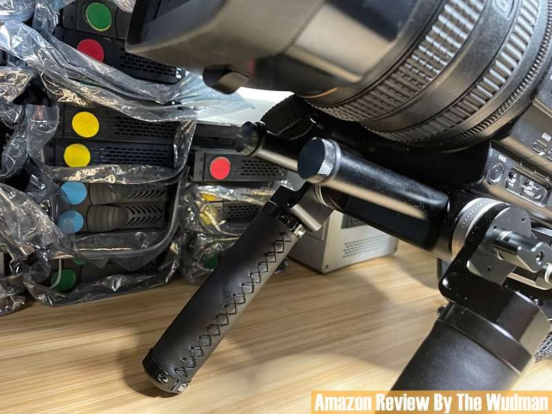 NICEYRIG 15mm Rod Rail Shoulder Rig Support System Applicable for Canon C300 C200 C100, Sony FS7 FS5 FX9, RED DSMC2 Cinema Camcorder and DSLR Camera, Rosette Mount Heavy Rig - 410 customer photo 1