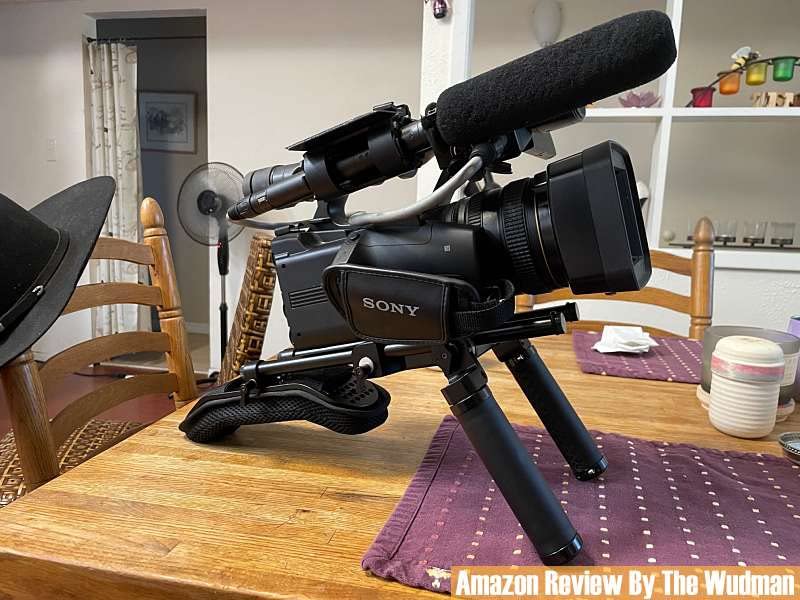 NICEYRIG 15mm Rod Rail Shoulder Rig Support System Applicable for Canon C300 C200 C100, Sony FS7 FS5 FX9, RED DSMC2 Cinema Camcorder and DSLR Camera, Rosette Mount Heavy Rig - 410 customer photo 2