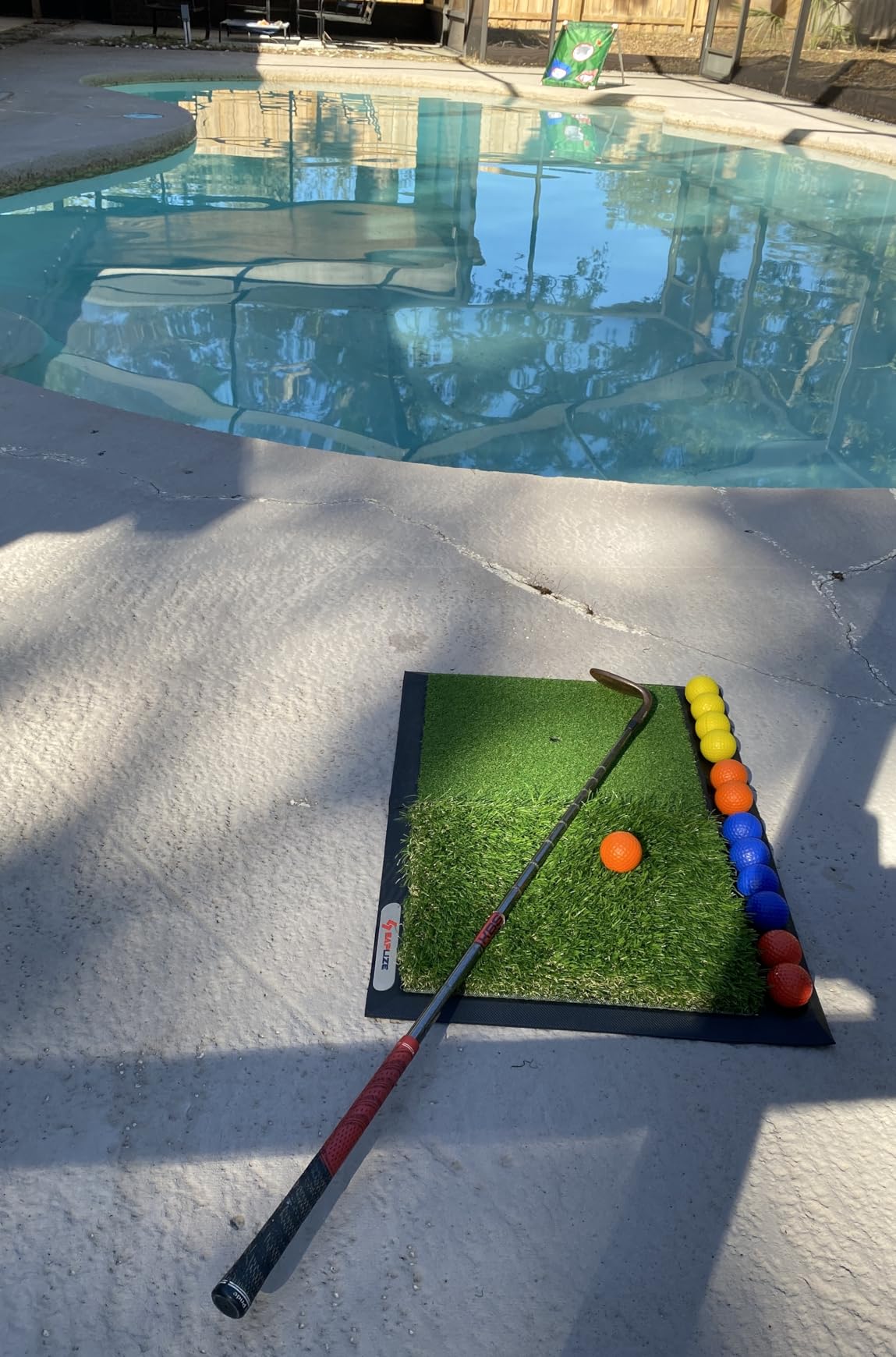 SAPLIZE Foldable Heavy-Duty Golf Hitting Mat with 10mm EVA Backing for Indoor/Outdoor Swing & Chipping, Golf Accessories & Gift for Men & Women customer photo 1