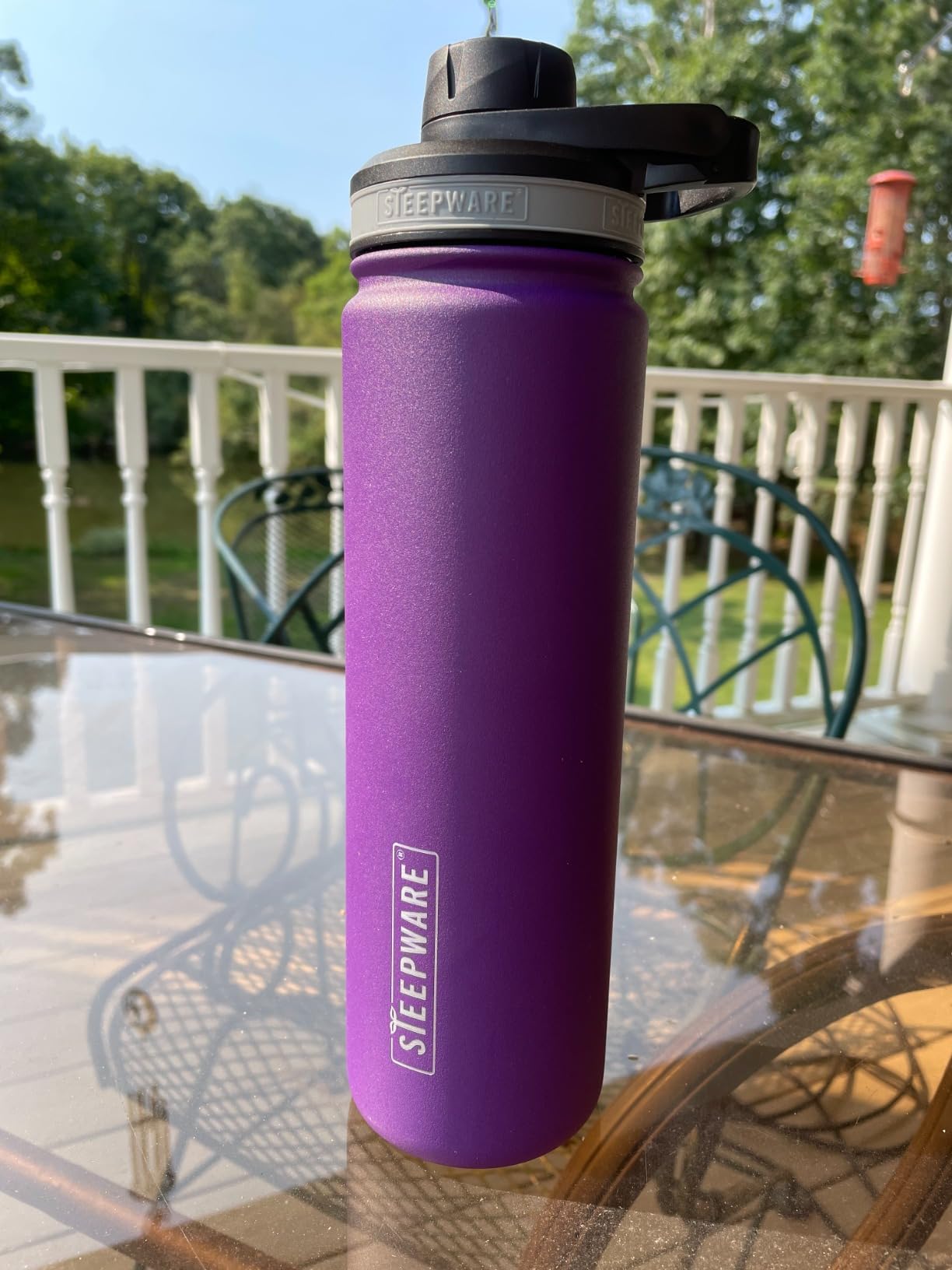 The Tea Spot Steepware Tea Tumbler and Thermos, 22oz, Tea Bottle with tea infuser for loose leaf tea or iced coffee, Sleek Double Wall Tumbler & Insulated Travel Bottle - Olive customer photo 2