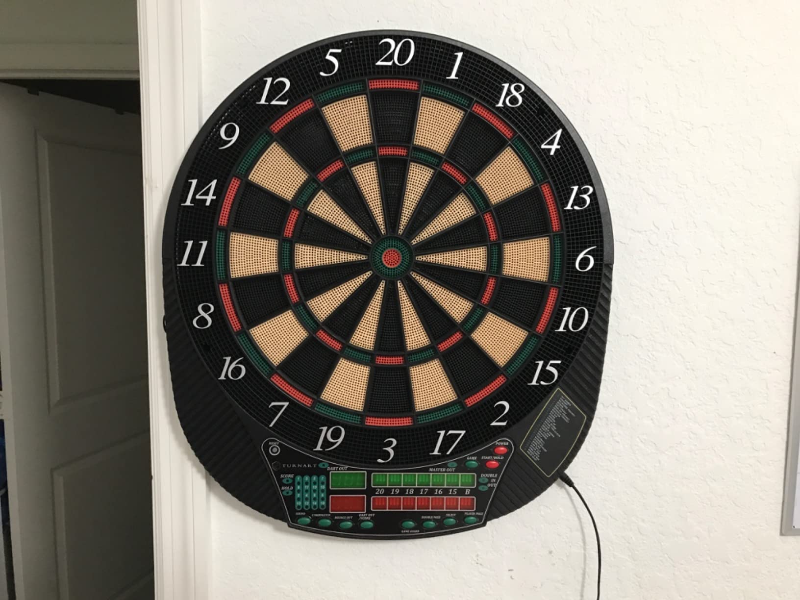 Turnart Electronic Dart Board - Dart Board Electronic Scoreboard for 16 Players - 6 Darts Plastic Tips 50 Soft Tips LED Display Power Adapter Throw Line customer photo 1