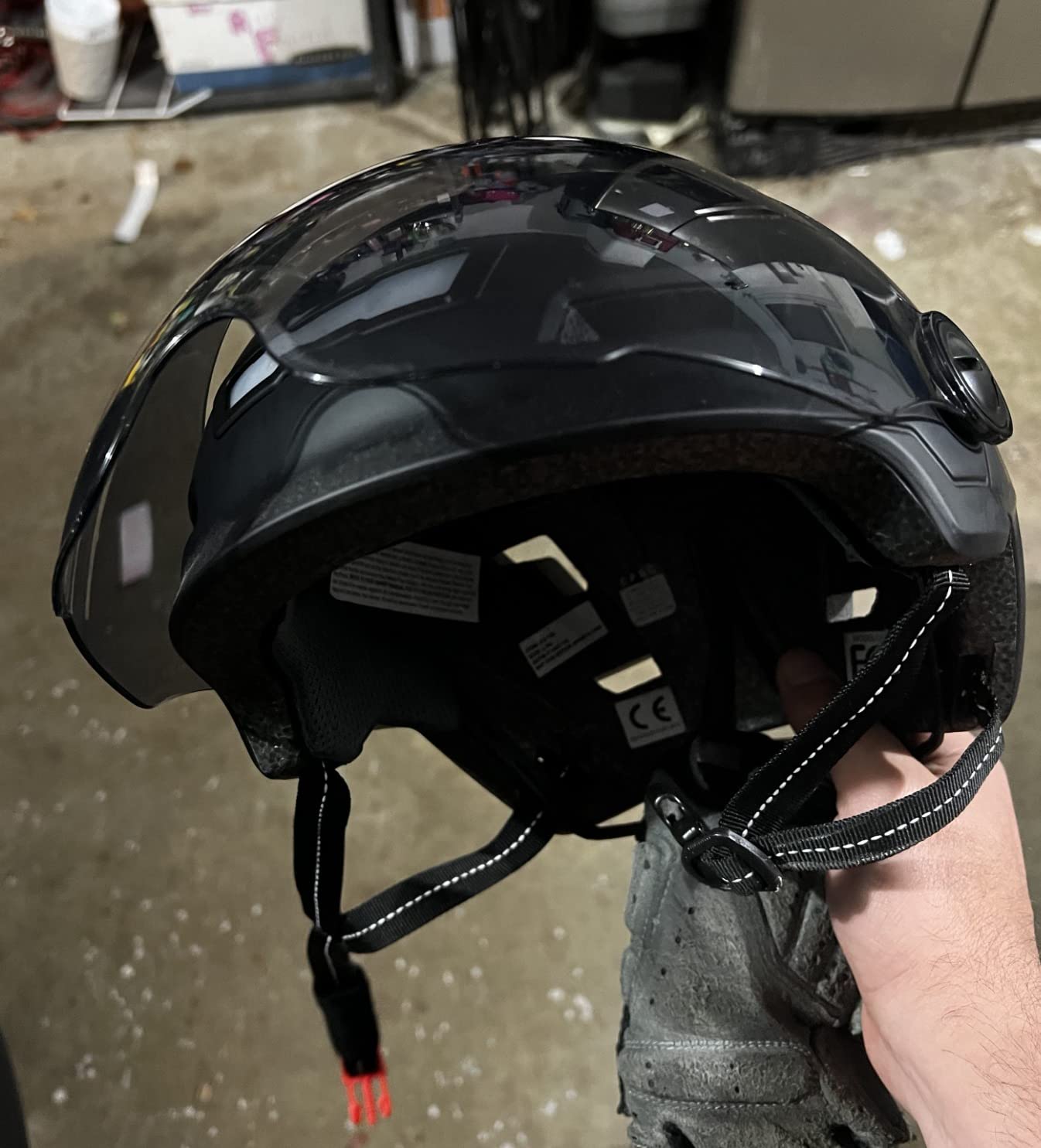 ILM Adult Bike Helmet with USB Rechargeable LED Front and Back Light Mountain&Road Bicycle Helmets for Men Women Removable Goggle Cycling Helmet E3-10L customer photo 2