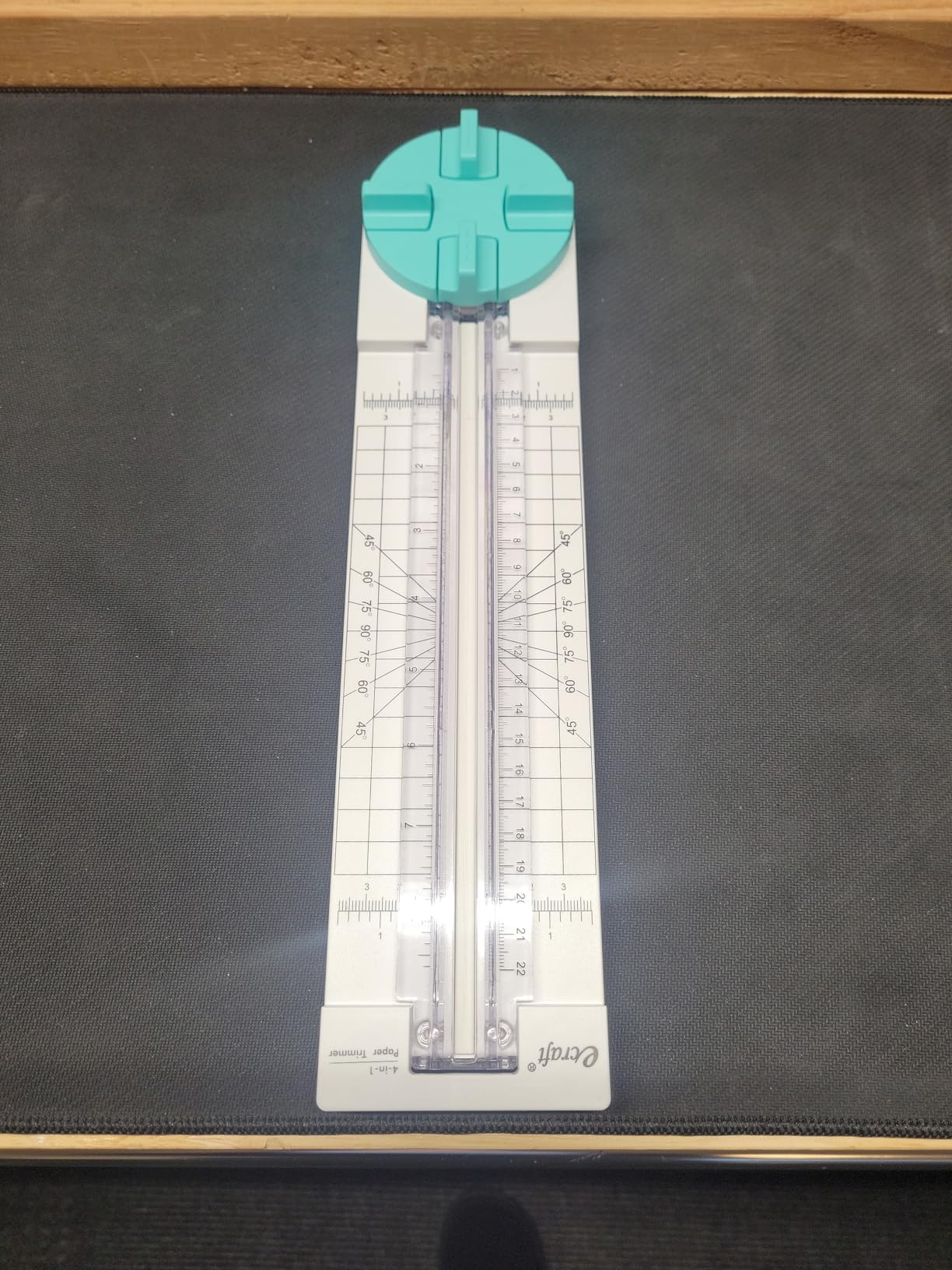 Paper Trimmer Craft Paper Cutter: 4 Style Multi-Function Scrapbooking Tool with Dial Blades of Straight,Wave,Dotted,Perforated,Creasing for Cutting Paper,Coupons,Photos,Postcards,Scrapbook,Card customer photo 1