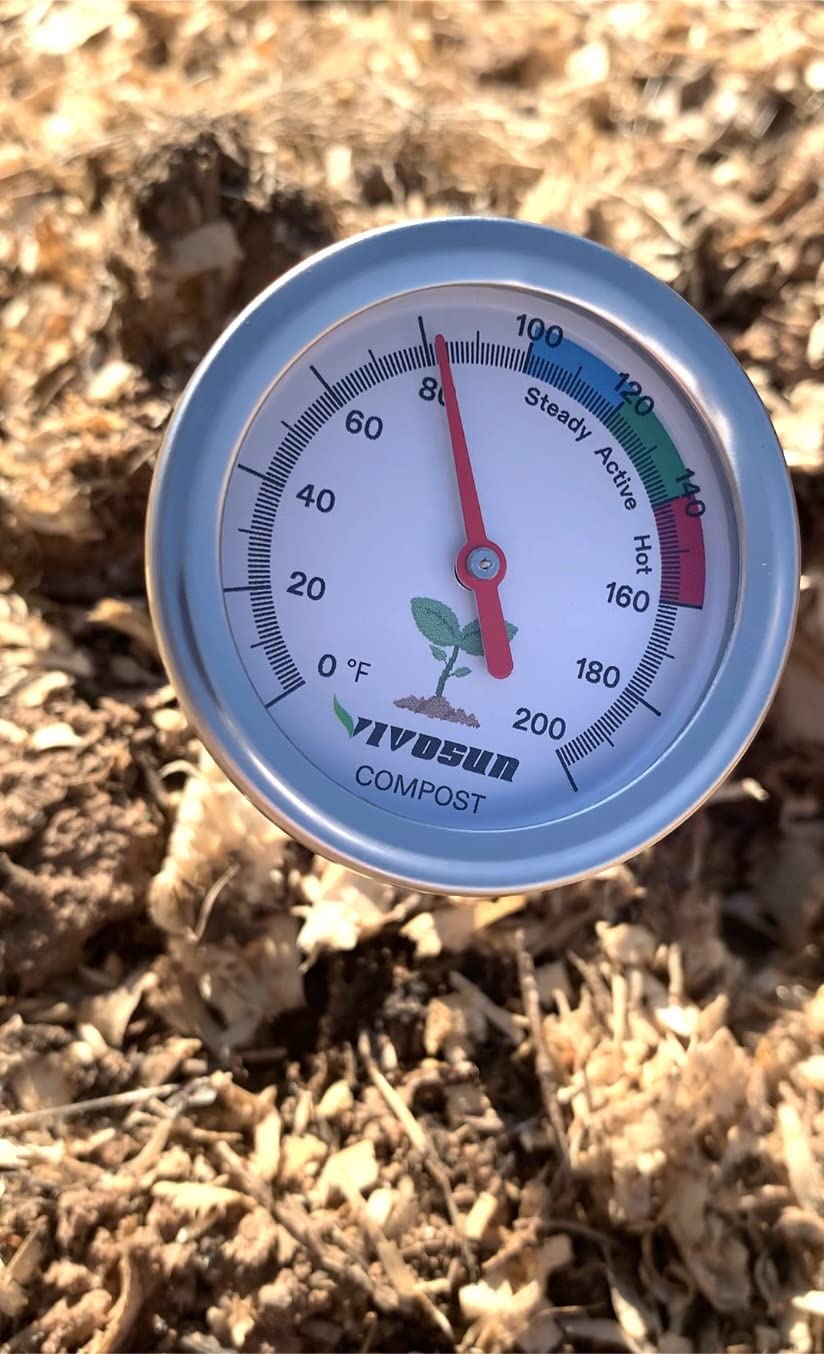 VIVOSUN Compost Thermometer, 20 Inch Backyard Soil Thermometer with Stainless Steel Dial for Composting Bins, Outdoor Gardening and Planting (0-200°F) customer photo 1