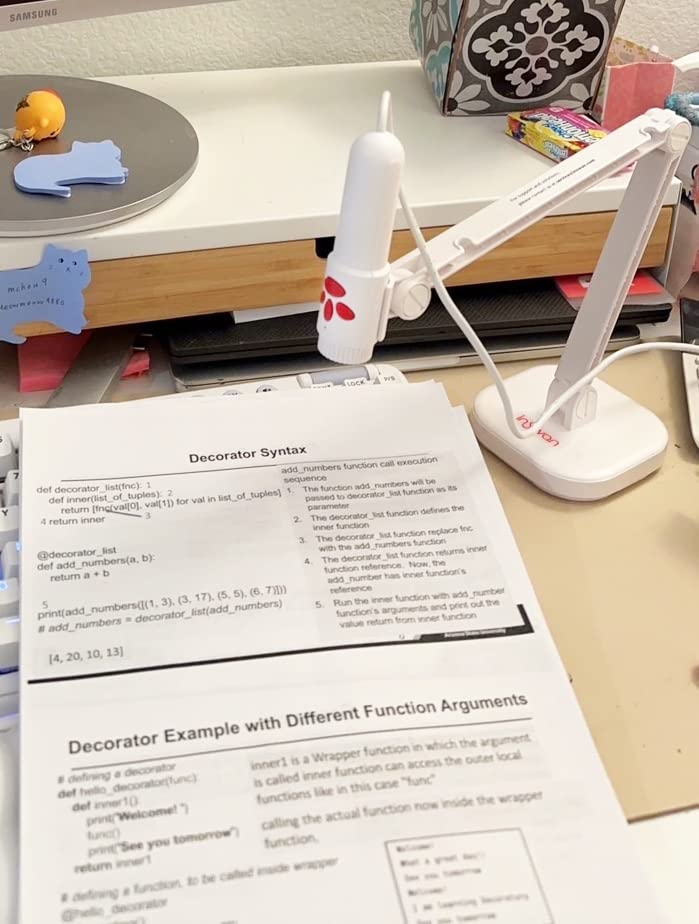 INSWAN INS-3 Detachable Handheld USB Document Camera - Flexible Multi-Angle, Perfect for Hands-on Teaching & 3D Object Demo, Mic, LED, Auto Focus, Compatible with Windows/Mac/iPad/Chromebook customer photo 2