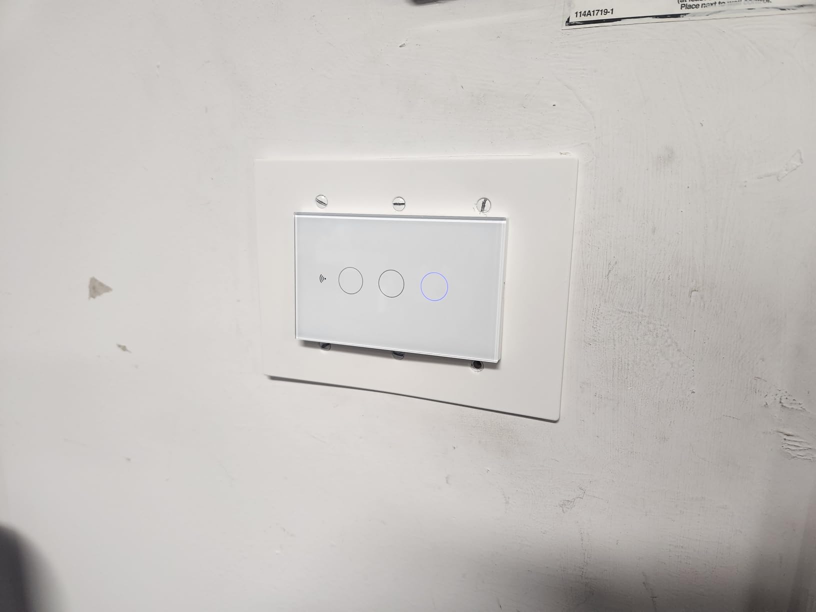 MOES Smart WiFi RF 2 Gang Double Curtain Blind Touch Switch for Roller Shutter Electric Motor Tuya Smart Life App, Voice Control with Google Home Alexa Voice Control, White customer photo 1