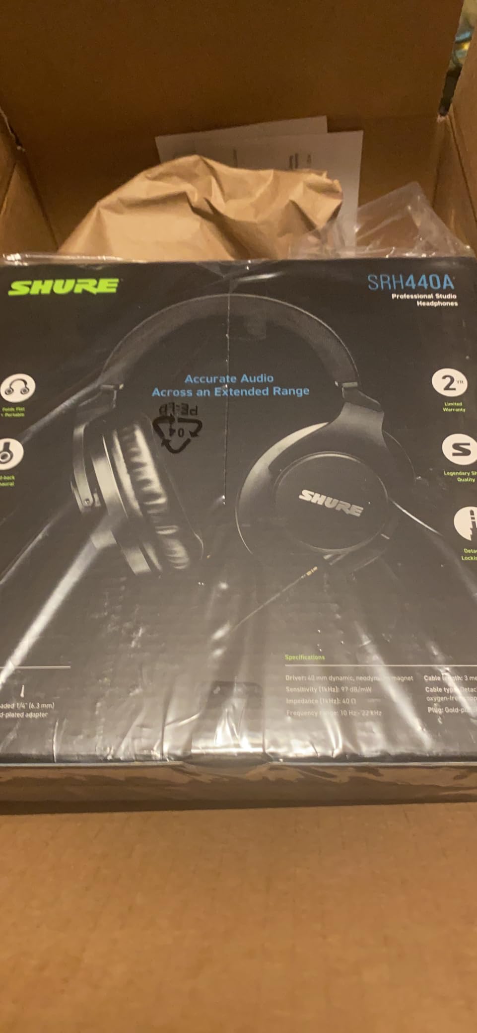 Shure SRH440A Professional Over-Ear Wired Studio Headphones customer photo 1