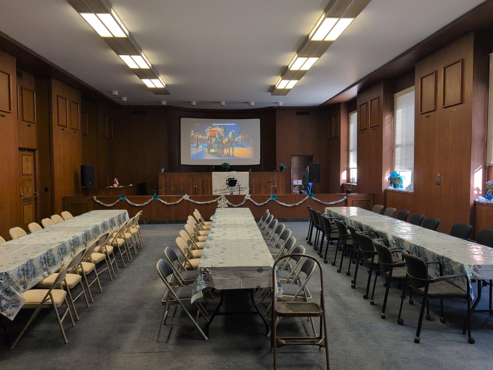 TOWOND Projector Screen and Stand, 150 inch Indoor Outdoor Projection Screen, Portable 16:9 4K HD Rear Front Movie Screen with Carry Bag Wrinkle-Free Design for Home Theater Backyard Cinema customer photo 2