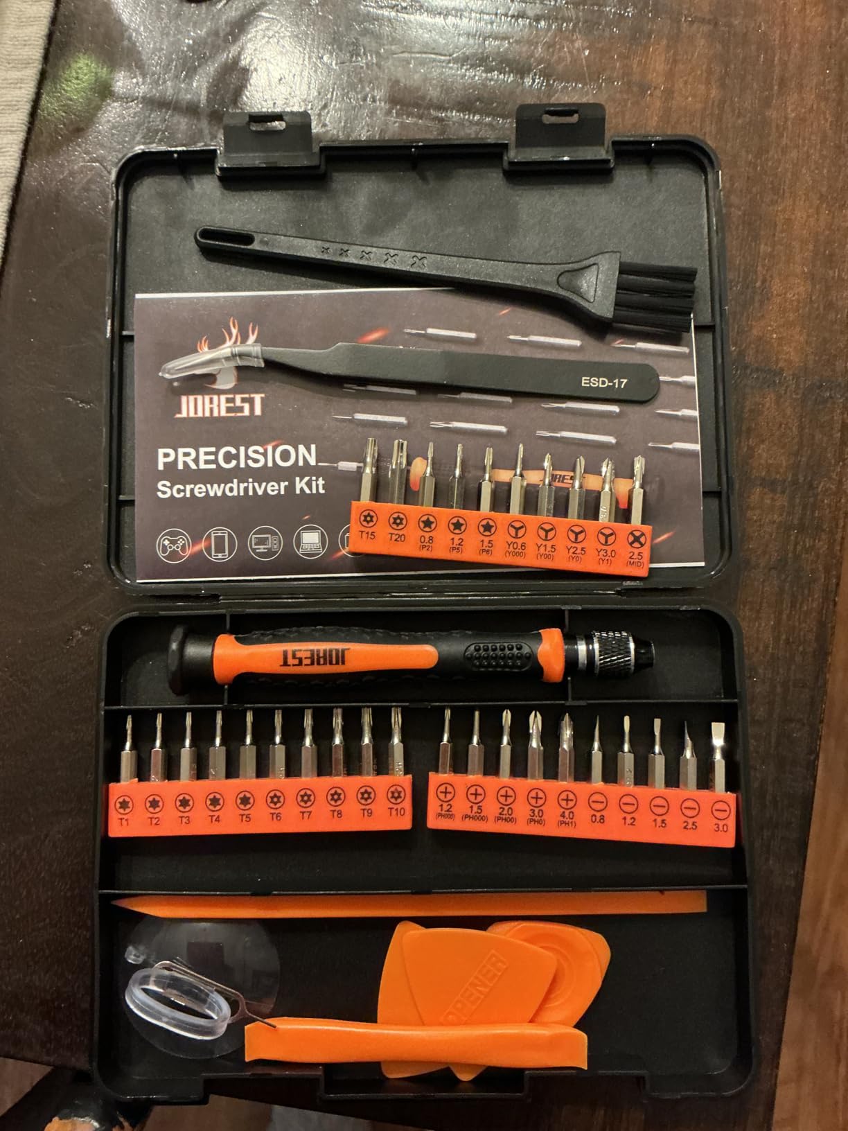 JOREST 40Pcs Small Precision Screwdriver Set with Torx Triwing Phillips, Mini Repair Tool Kit for Macbook, Computer, Laptop, PC, iPhone, PS5, Xbox, Switch, Glasses, Watch, Ring Doorbell, Electronics customer photo 2