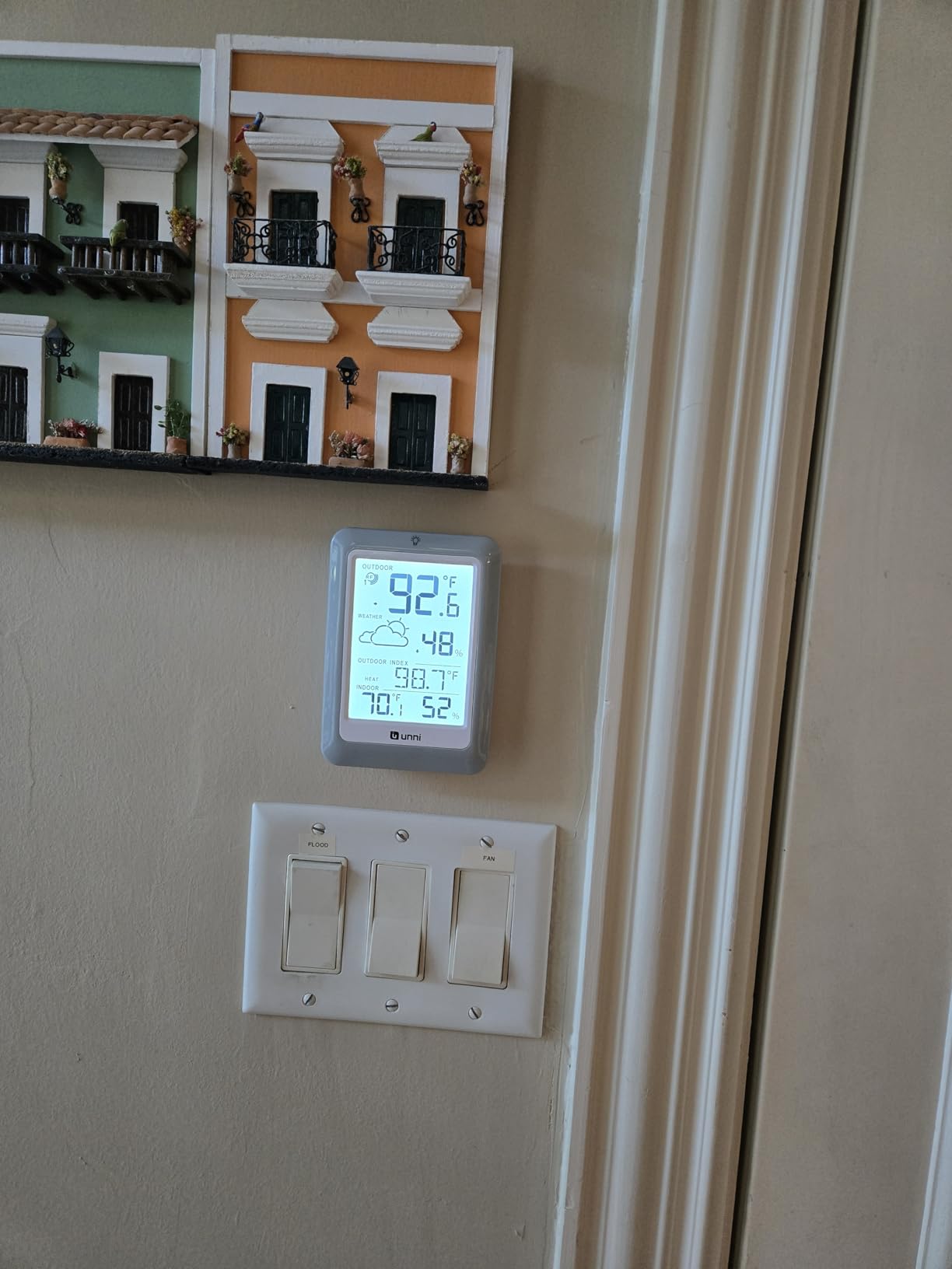 Indoor Outdoor Thermometer Hygrometer Wireless Weather Station, Temperature Humidity Monitor Battery Powered Inside Outside Thermometers with 330ft Range Remote Sensor and Backlight Display customer photo 2