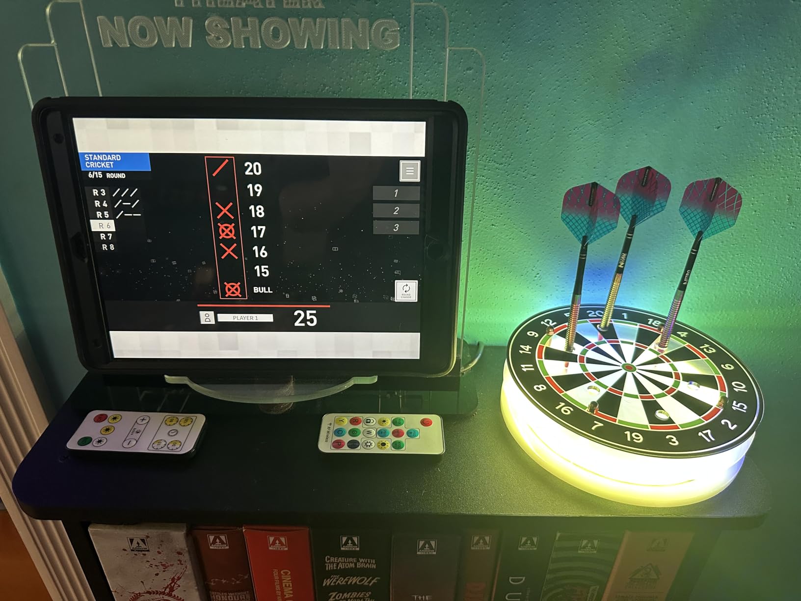 DARTSLIVE Home Electronic Dartboard, Bluetooth Compatible with Online Play, for Soft Tip Darts, 15.5 Inch Diameter Regulation Size Dartboard for Indoor Play, Black customer photo 2