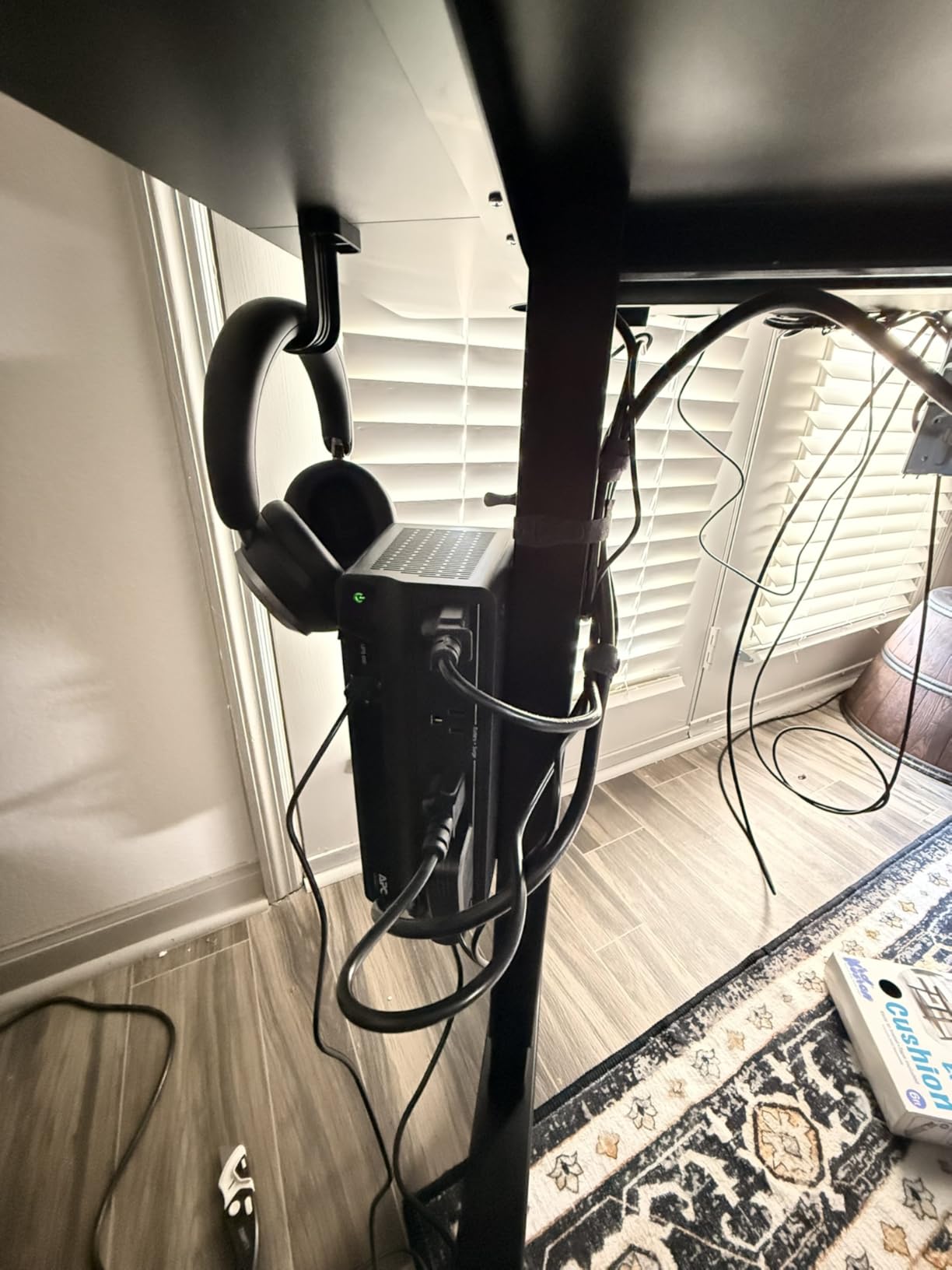 Monomi Electric Height Adjustable Standing Desk, 48x24 Inches, Ergonomic Home Office Sit/Stand Up Desk (Black Steel Frame/Black Top) customer photo 2