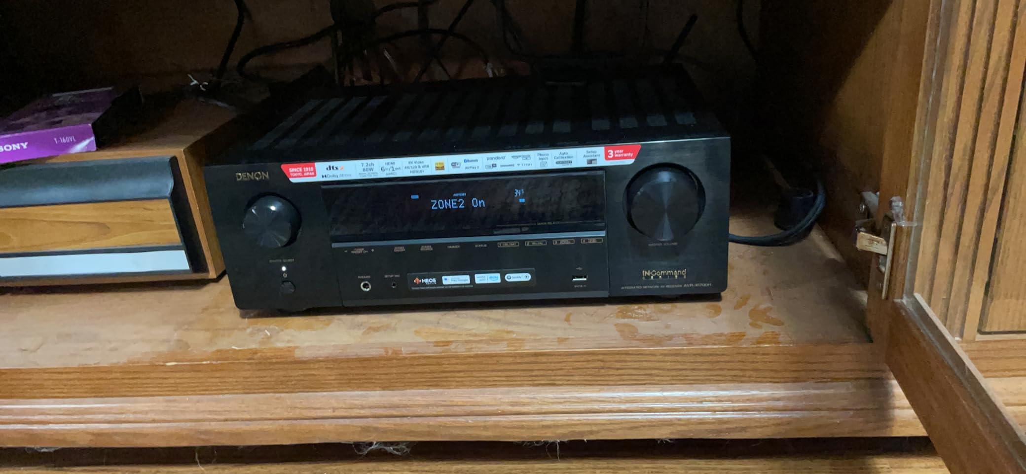 Denon AVR-X1700H 7.2 Channel AV Receiver - 80W/Channel, Advanced 8K HDMI Video w/eARC, Dolby Atmos, DTS:X, Built-in HEOS, Amazon Alexa Voice Control customer photo 2