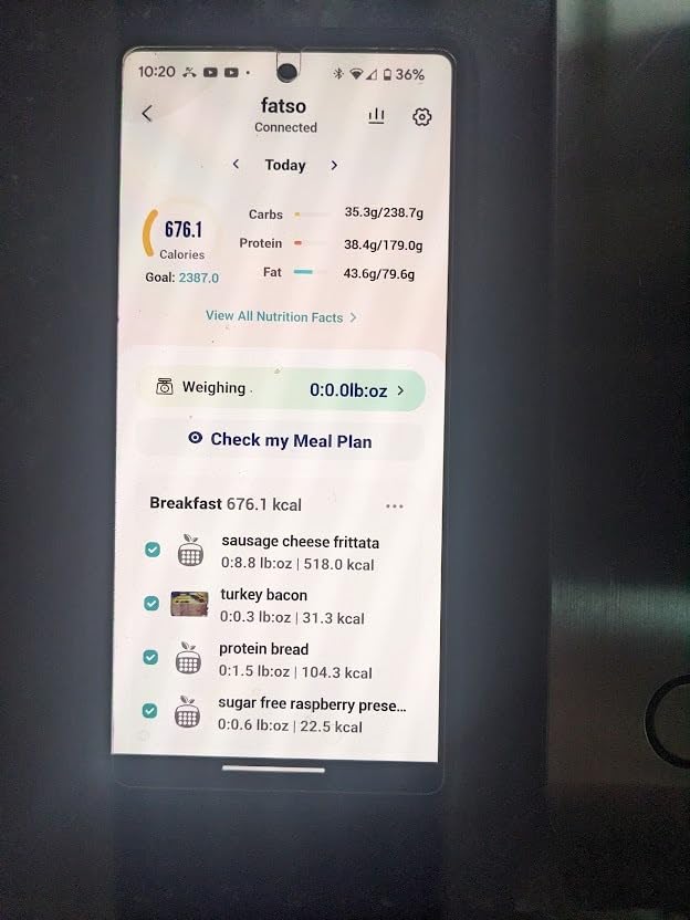 Etekcity Food Nutrition Kitchen Scale, Digital Grams and Ounces for Weight Loss, Baking, Cooking, Keto and Meal Prep, Large, 304 Stainless Steel customer photo 1