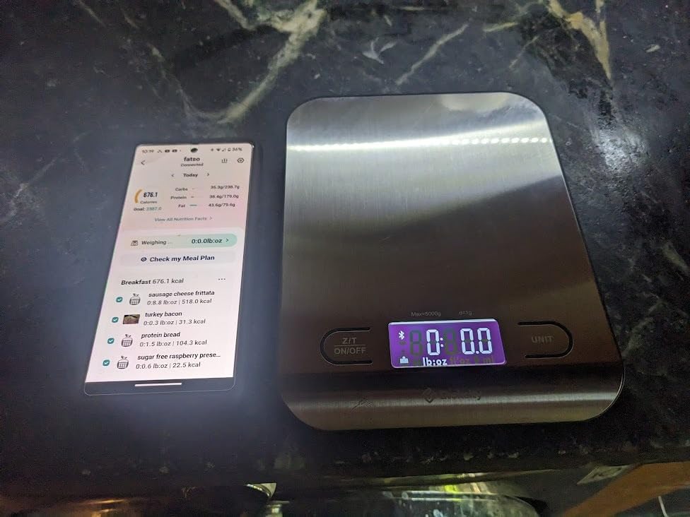 Etekcity Food Nutrition Kitchen Scale, Digital Grams and Ounces for Weight Loss, Baking, Cooking, Keto and Meal Prep, Large, 304 Stainless Steel customer photo 2