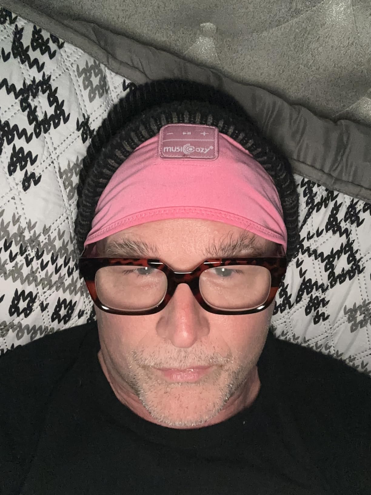 MUSICOZY Sleep Headphones Bluetooth 5.4 Headband, Sports Wireless Earphones Sweat Resistant Earbuds Sleeping Headphone with Ultra-Thin HD Stereo Speaker for Workout Running Cool Gadgets Unique Gifts customer photo 1