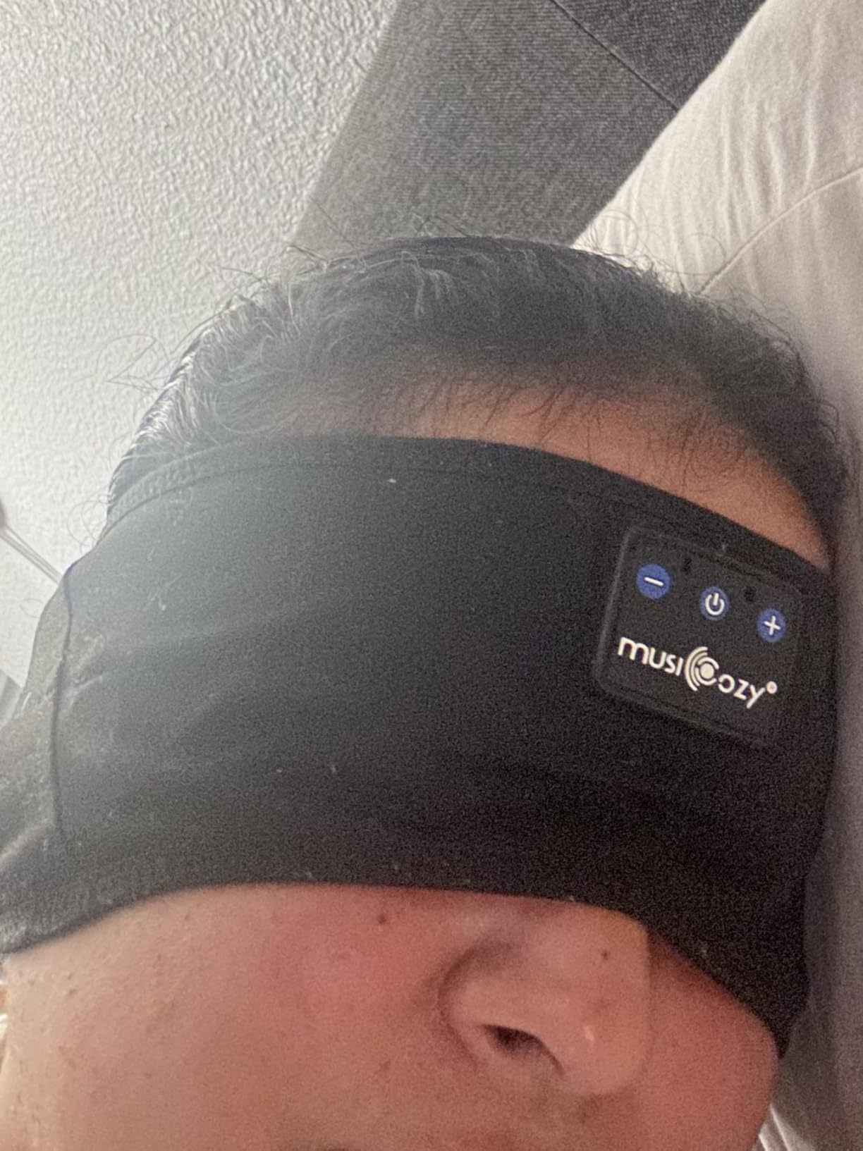 MUSICOZY Sleep Headphones Bluetooth 5.4 Headband, Sports Wireless Earphones Sweat Resistant Earbuds Sleeping Headphone with Ultra-Thin HD Stereo Speaker for Workout Running Cool Gadgets Unique Gifts customer photo 2