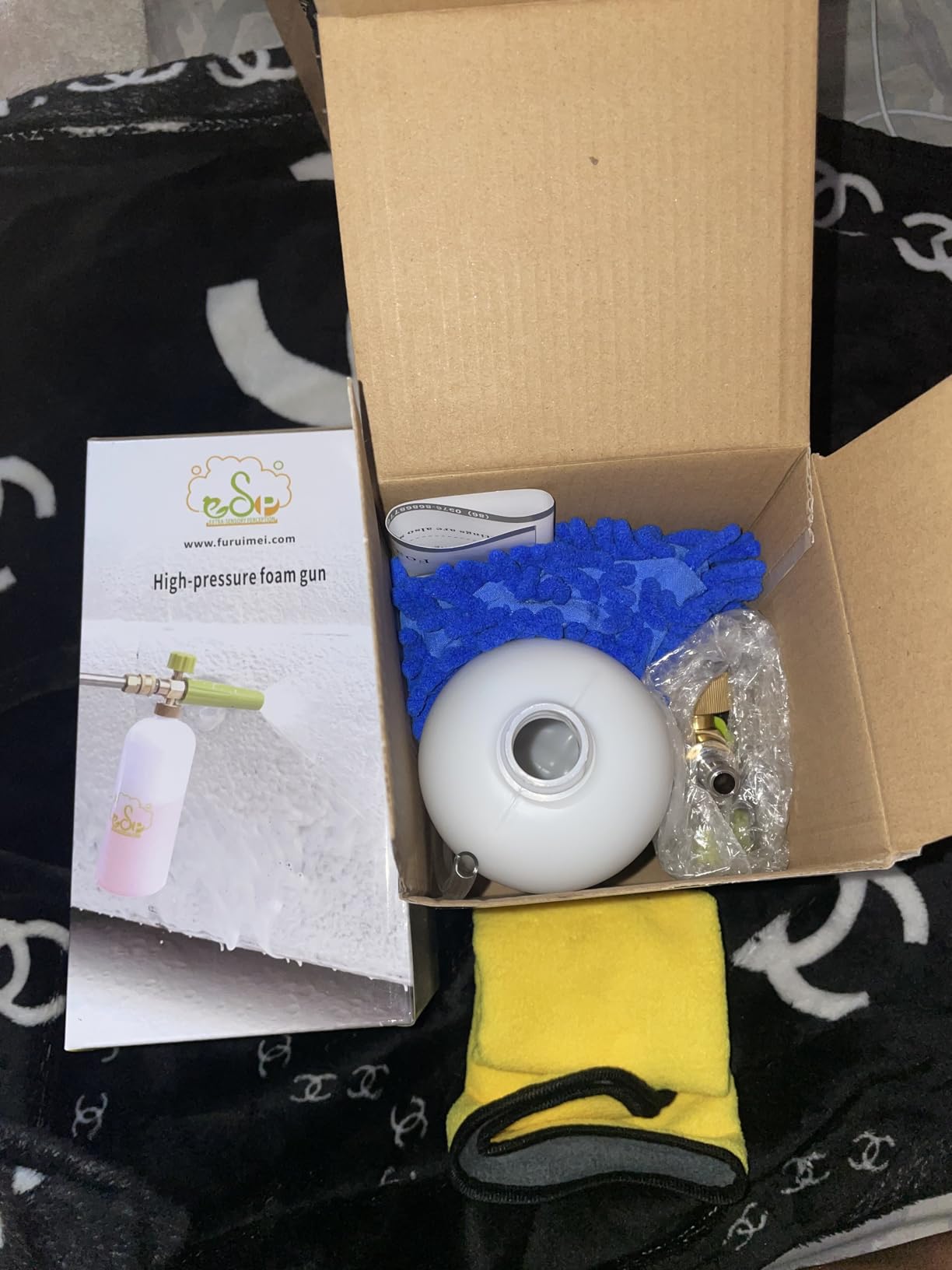 ESP Foam Cannon Snow Foam Lance Pressure Power Jet Washer Quick Release Adjustable Nozzle with 1 Liter Bottle Washing Mitts 1 Towel customer photo 1