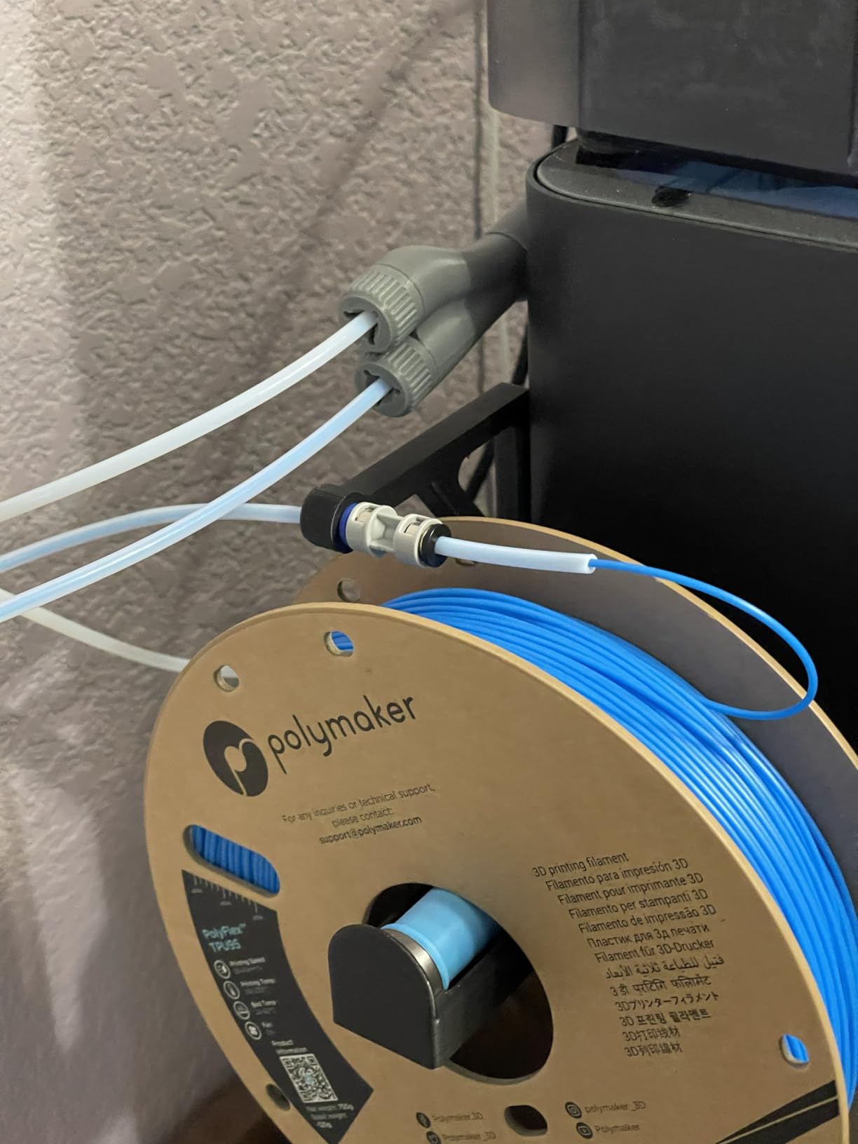 Polymaker TPU Filament 1.75mm Black, 0.75kg Shore 95A Flexible 3D Printer Filament 1.75mm - PolyFlex TPU95 3D Printing TPU Filament 0.75kg Black Soft Flexible Filament customer photo 2