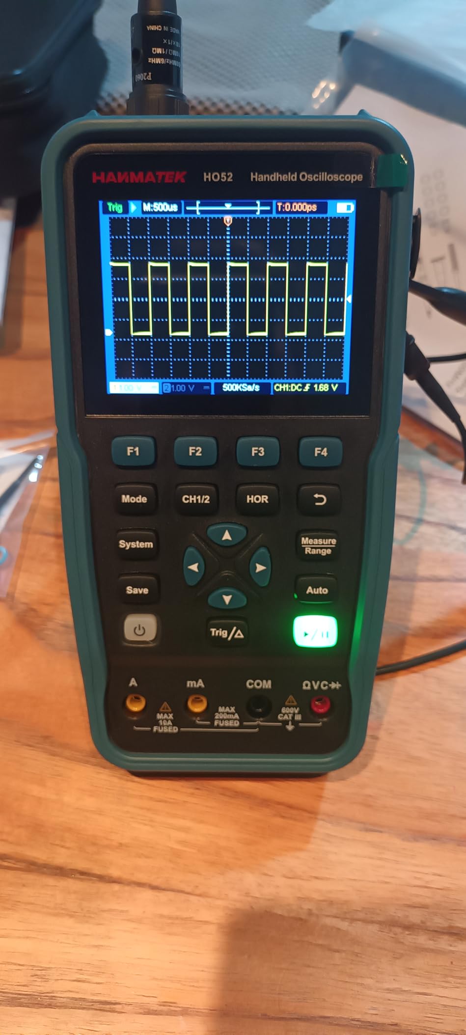 HANMATEK Handheld Digital Oscilloscope 100Mhz Bandwidth with 2 Channels HO102 3.5