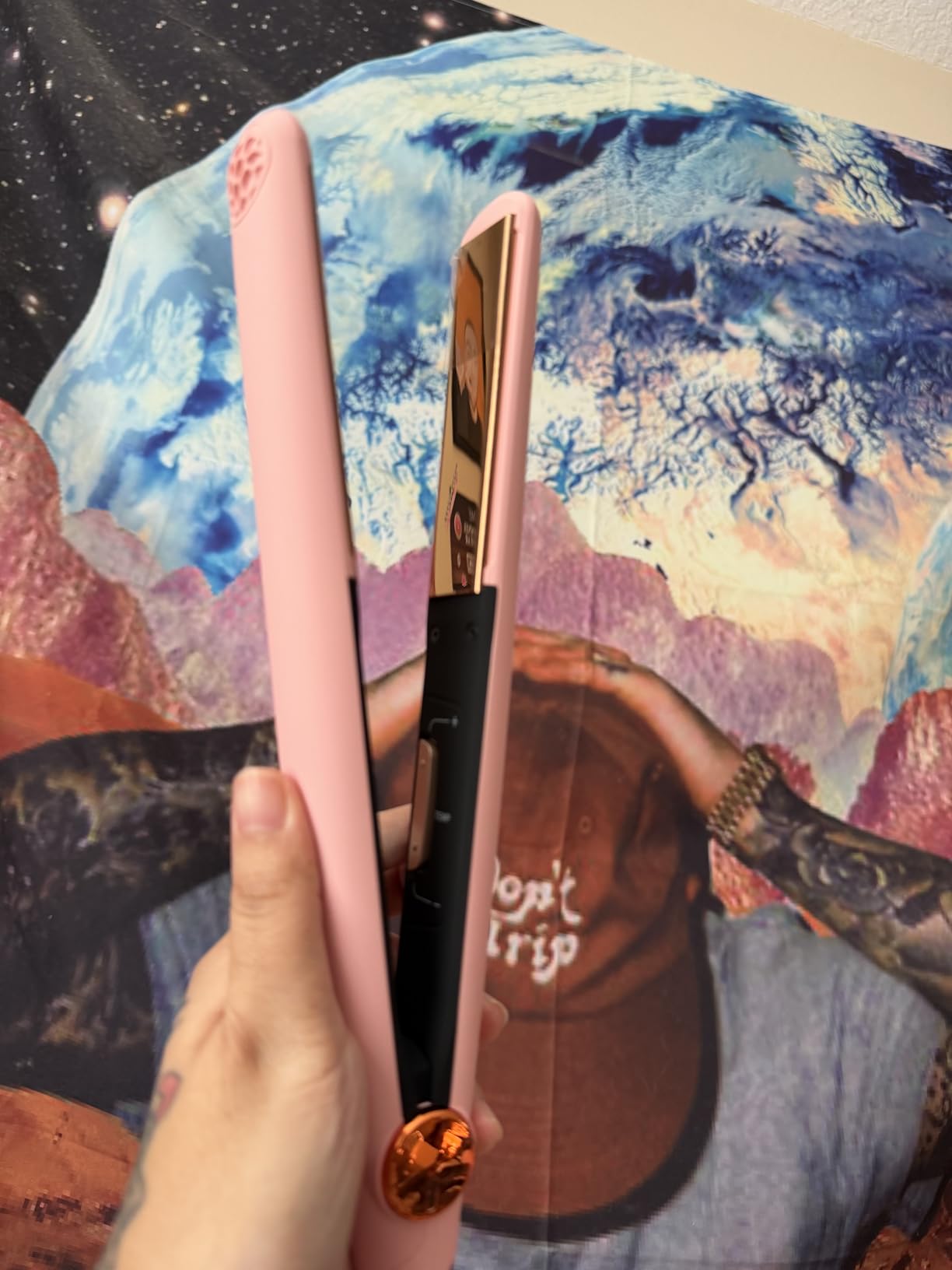 TYMO Flat Iron Hair Straightener and Curler 2 in 1 with 10s Fast Heating, 1 Inch Professional Titanium Straightening Curling Iron with 32 Adjustable Temp and Automatic Shut Off customer photo 1