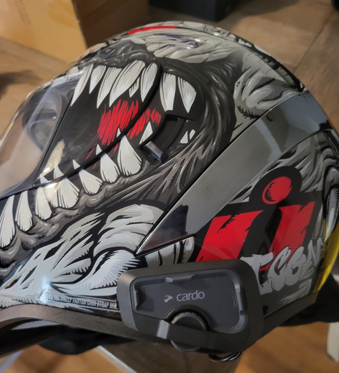 Cardo Systems FREECOM 4X Motorcycle 4-Way Helmet Bluetooth Communication System Headset Intercom, Universal Bluetooth Connectivity, Waterproof, 40mm Speakers - Single Pack customer photo 1