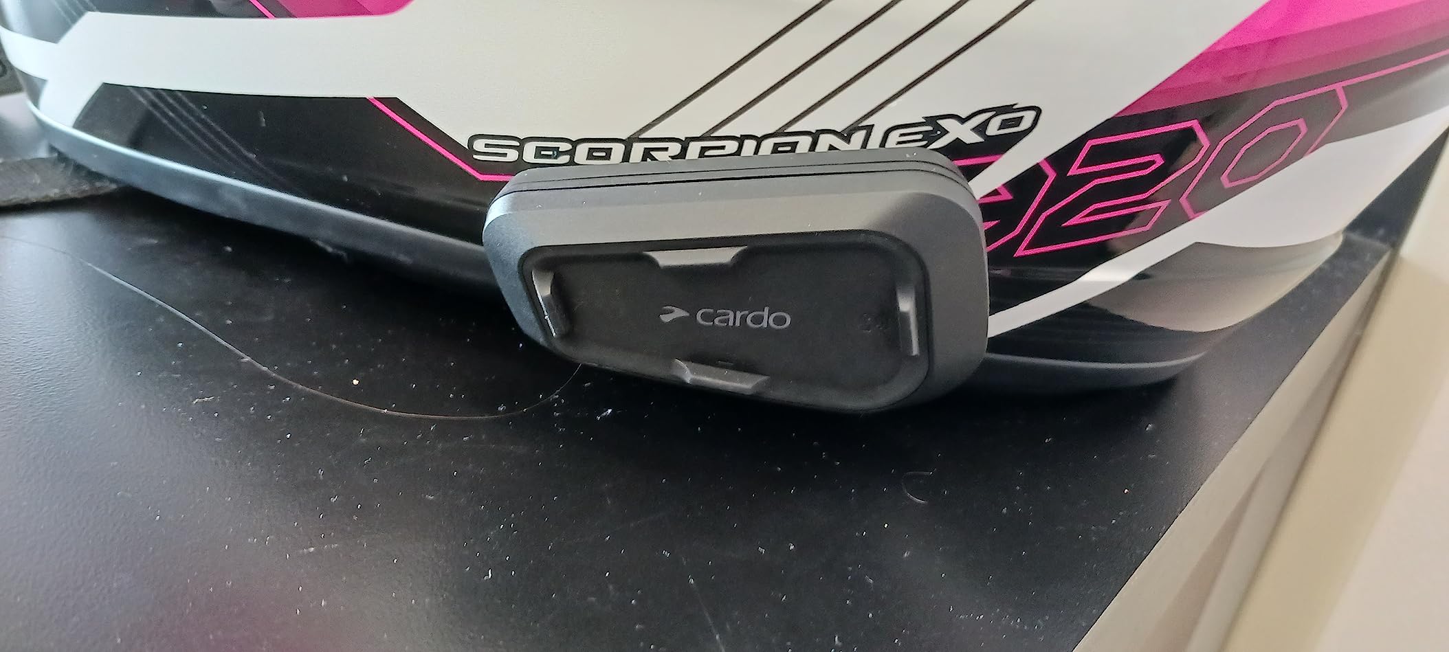 Cardo Systems Spirit HD Motorcycle Bluetooth Communication Headset, 2-Way Bluetooth, Thin 40mm Speakers, Waterproof, Universal Connectivity - Single Pack customer photo 2