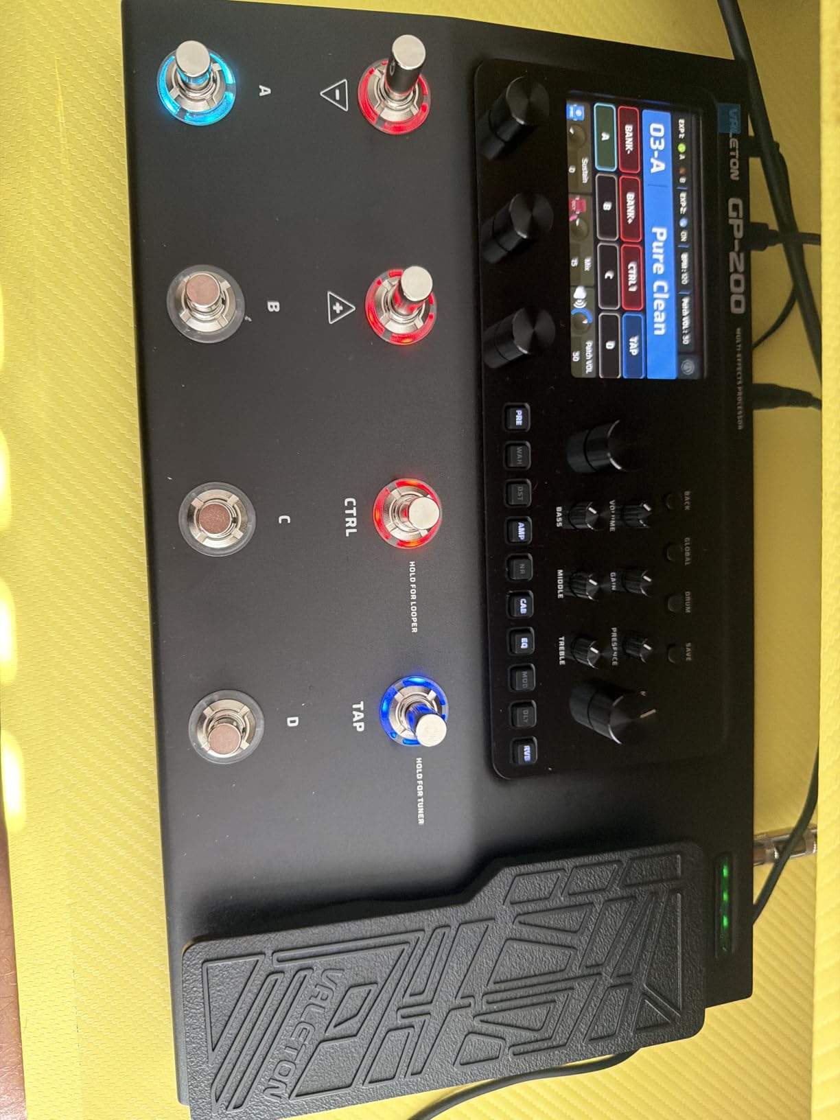 VALETON GP-200 Multi-Effects Guitar/Bass Pedal with Expression, FX Loop, MIDI, Amp Modeling, IR Cab Simulation, Stereo, USB Interface customer photo 2