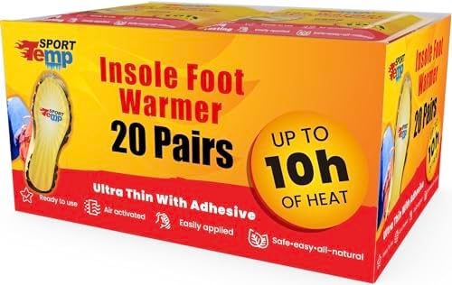 Insole Foot Warmers - Up to 10 Hours of Heat, Easily Apply with Adhesive - Ultra Thin, Easy, All Natural - Air Activated, Odorless Hot Insole Warmers - Sport Temp customer photo 1