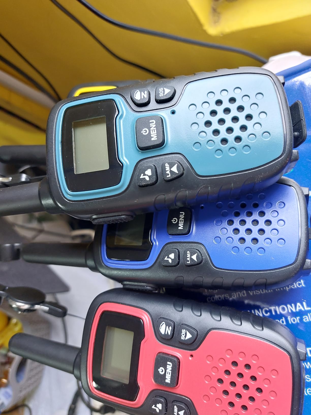 Wishouse Walkie Talkies for Adults Long Range-Rechargeable 4 Pack 2 Way Radios, Hiking Accessories Camping Gear Xmas Birthday Gift for Kids Family with Lamp,SOS Siren,NOAA Weather Alert,Easy to Use customer photo 1