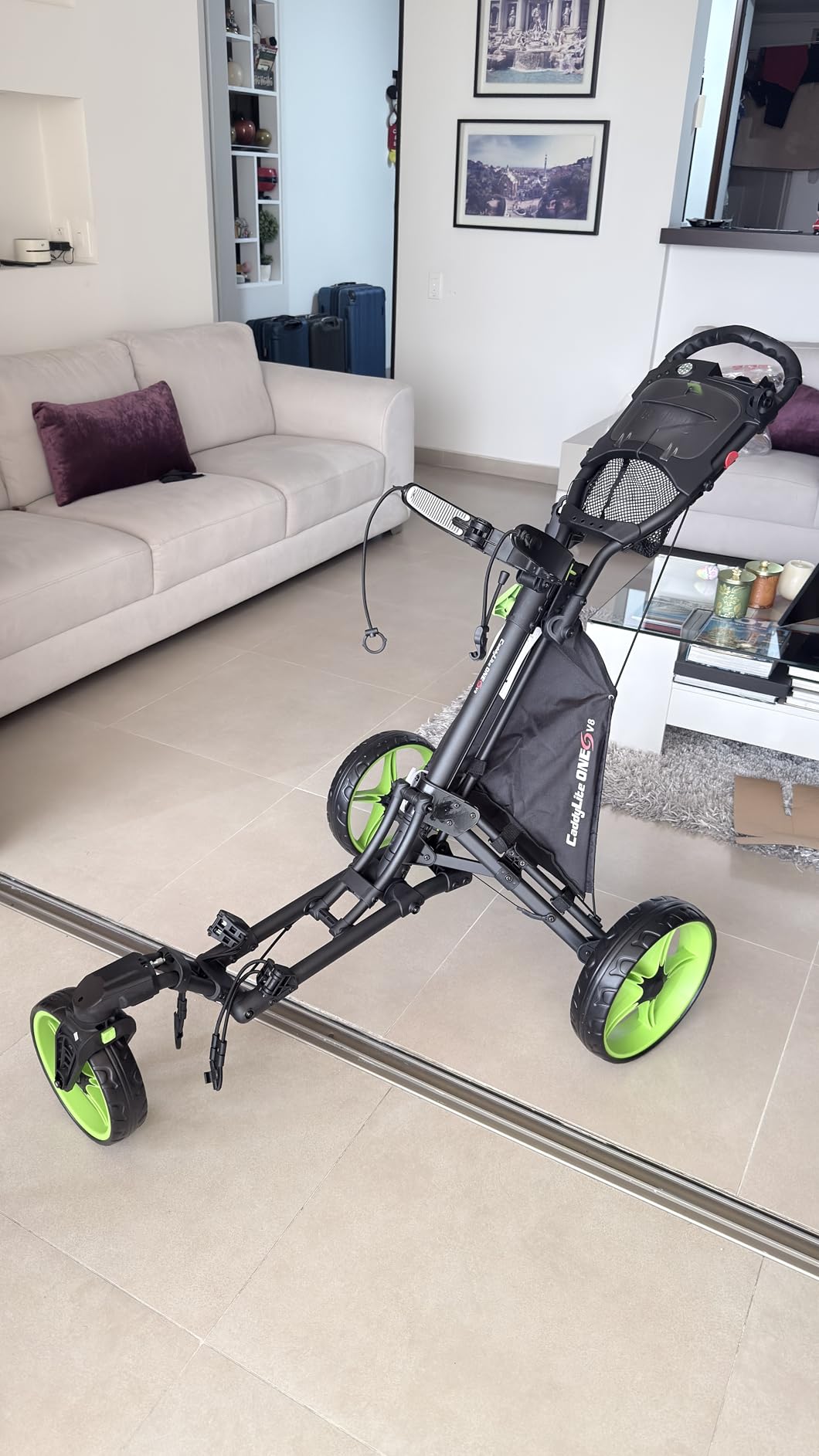 Caddytek CaddyLite ONE-Swivel V8 Golf Push Cart - Lightweight 3 Wheel Foldable Cart with 360 Swivel Front Wheel customer photo 1