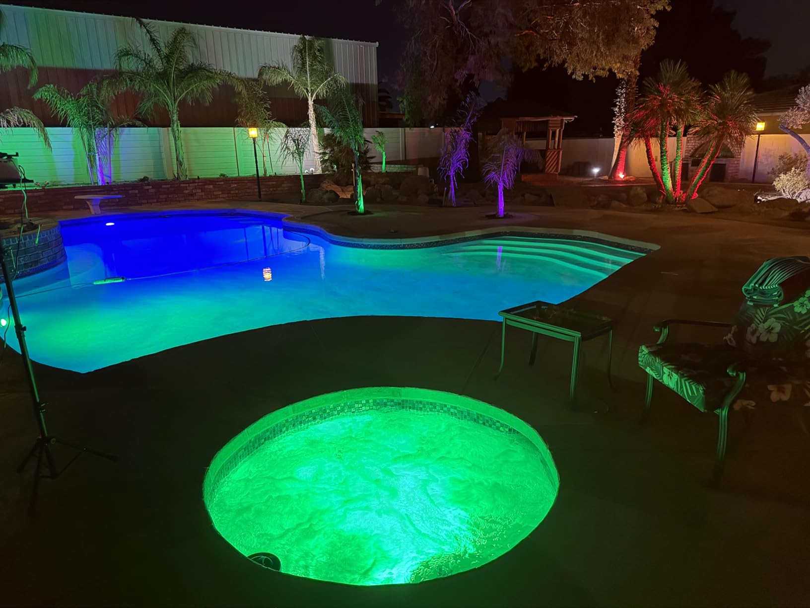 HQUA PN01DC LED Inground Pool Lighting System RGBW Color Change 10 Inch 50W, Remote/App Control, 120V AC, 100 Feet Cord customer photo 2