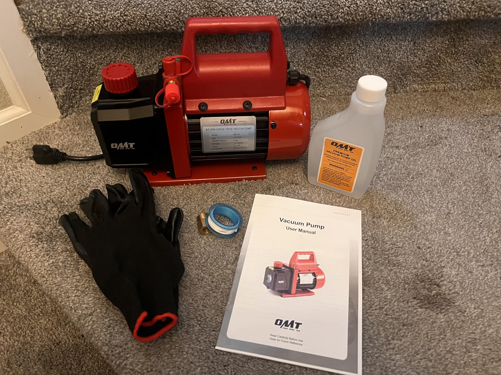 Orion Motor Tech Vacuum Pump, 4.5 CFM HVAC Single Stage Vacuum Pump customer photo 1