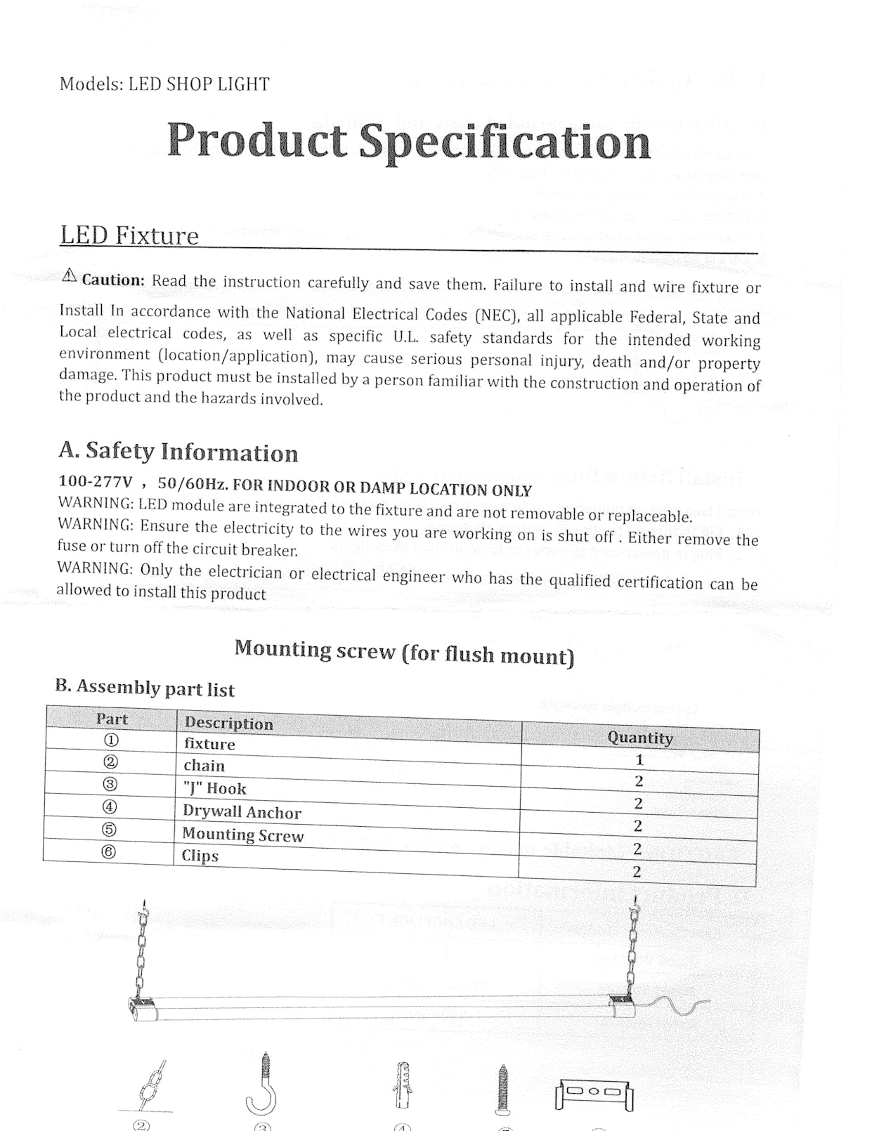 hykolity 2 Pack 4FT Linkable LED Shop Light for Garage, 4400lm, 4FT 42W Utility Light Fixture, 5000K Daylight LED Workbench Light with Plug, Hanging or Surface Mount, White - ETL customer photo 1