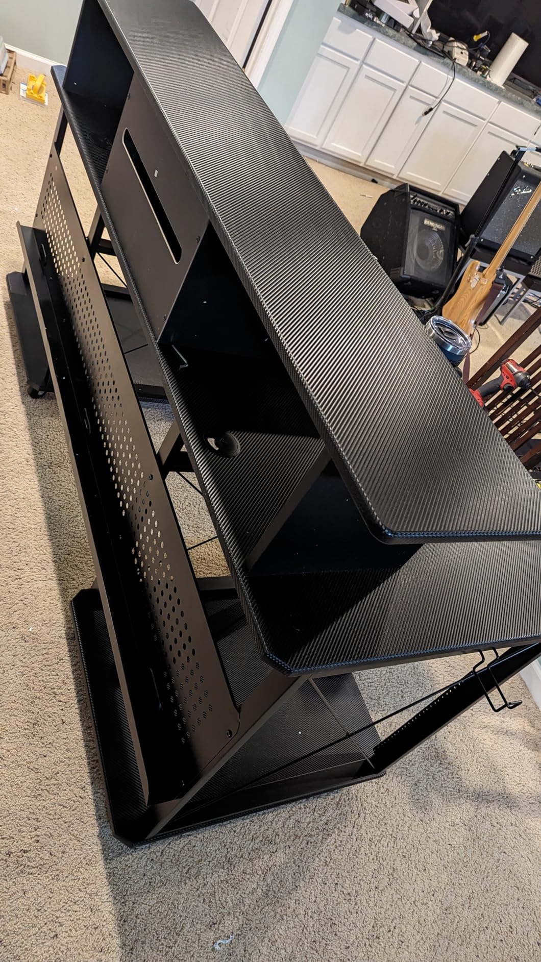 Acme Furniture Metal and Wooden Music Desk with Wheels, Black customer photo 2