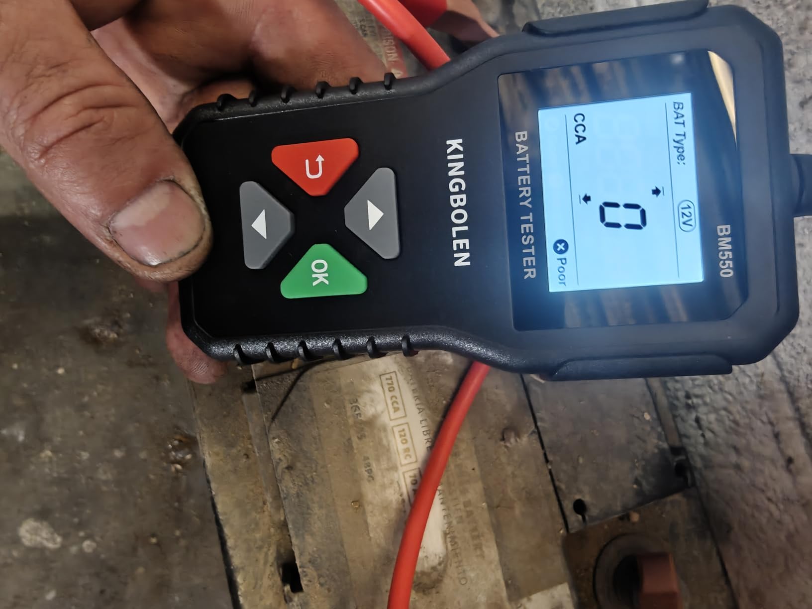 KINGBOLEN BM550 6V 12V 24V Car Battery Tester, 100-2000 CCA Voltage Tester 2Ah-220Ah Internal Resistance Tester Accurate Digital Auto Battery Analyzer for Cars Trucks SUV ATV Boats Motorcycles Vehicle customer photo 2