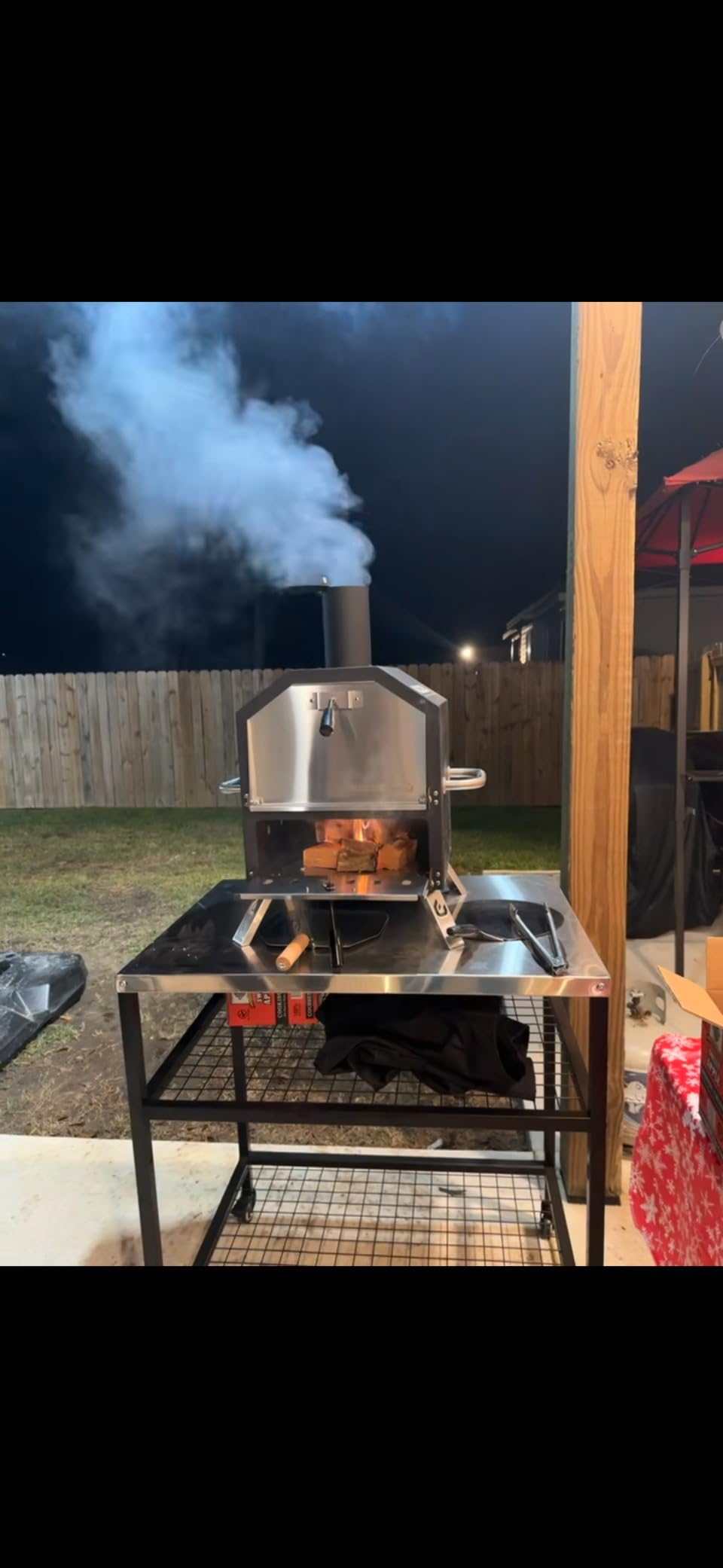 Pizzello Outdoor Pizza Oven Wood Fired 2-Layer Pizza Ovens Outside Pizza Maker with Stone, Pizza Peel, Cover, Removable Cooking Rack for Camping Backyard BBQ customer photo 1