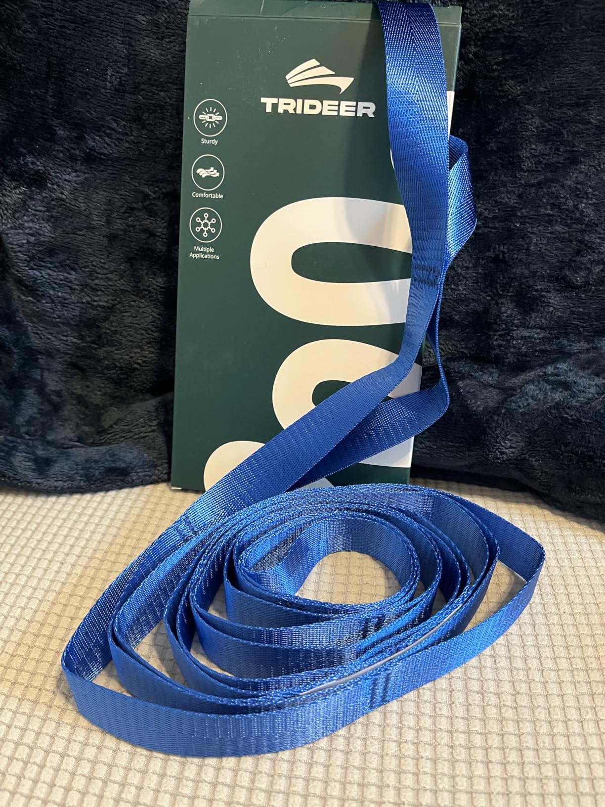 Trideer Stretching Strap for Physical Therapy & Home Rehab, Non-Elastic Yoga Strap for Stretching with Loops for Hamstring, Calf & Back Stretcher Mobility, Hip & Pilates customer photo 2