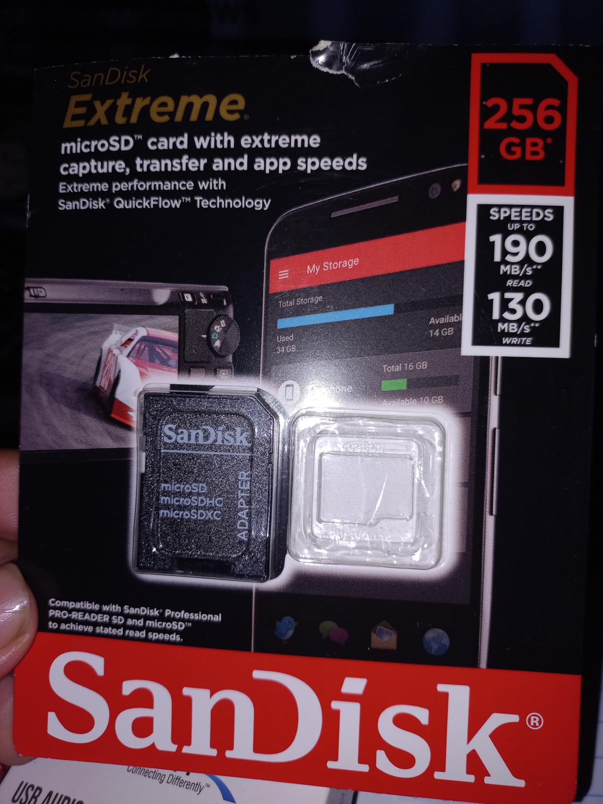 SanDisk 128GB Extreme microSDXC UHS-I Memory Card with Adapter - Up to 190MB/s, C10, U3, V30, 4K, 5K, A2, Micro SD Card - SDSQXAA-128G-GN6MA customer photo 1