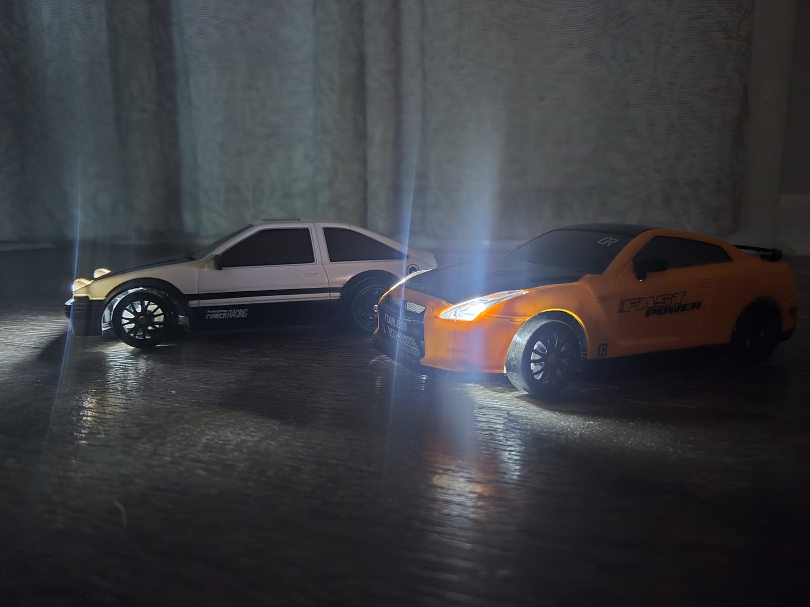 Remote Control Car RC Drift 2.4GHz 1:24 Scale 4WD 15KM/H High Speed Model Vehicle with LED Lights Drifting Tire Racing Sport Toy for Adults Boys Girls Kids Gift 2Pcs Rechargeable Batteries customer photo 1