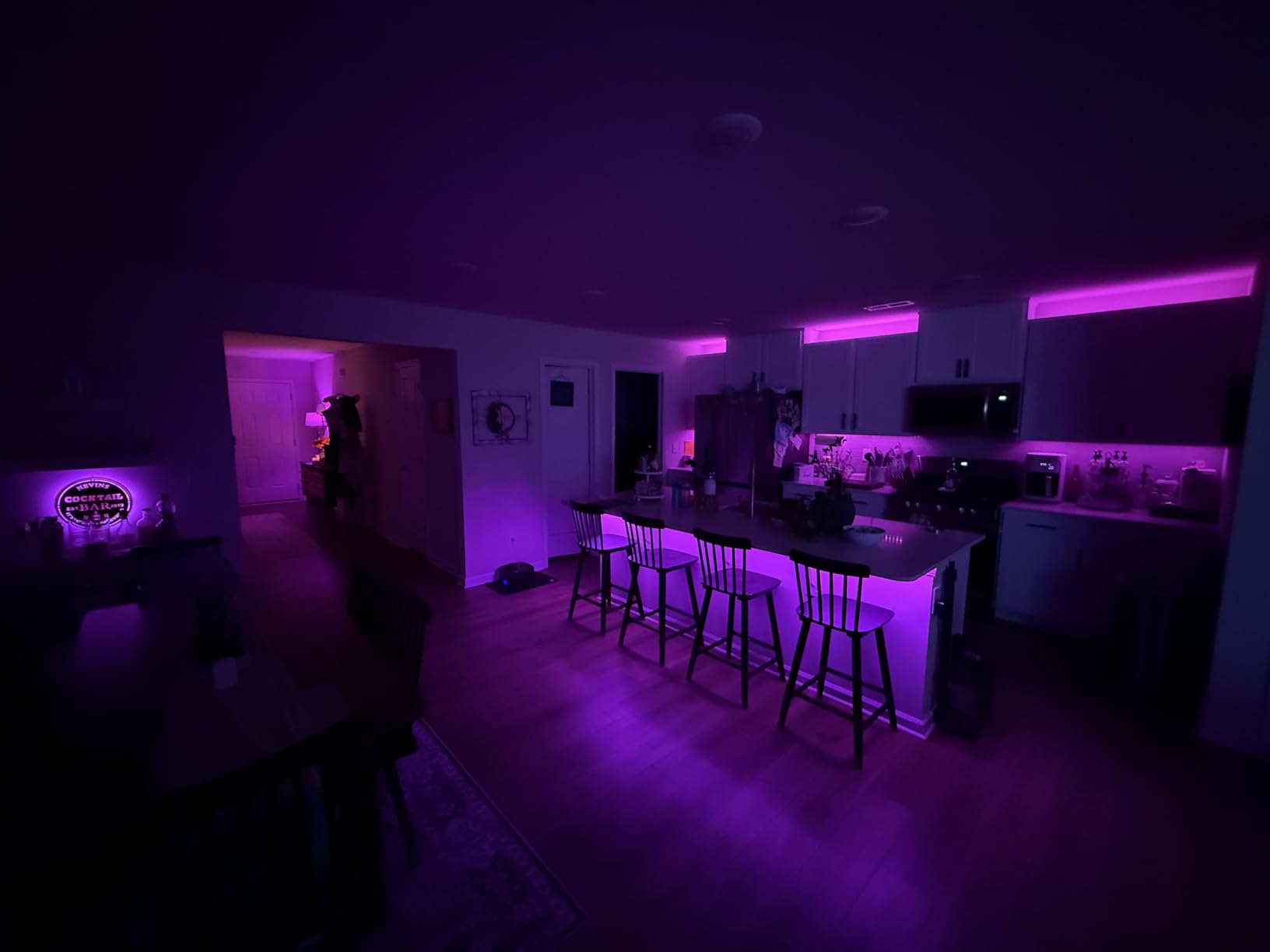 maylit 10 PCS Smart RGB Under Cabinet Lights Kit, Compatible with Alexa and Google Assistant, App and Remote Control, Music Sync Color Changing, Timer, Dimmable, for Cabinet, Counter, Shelf, Bookcase customer photo 2