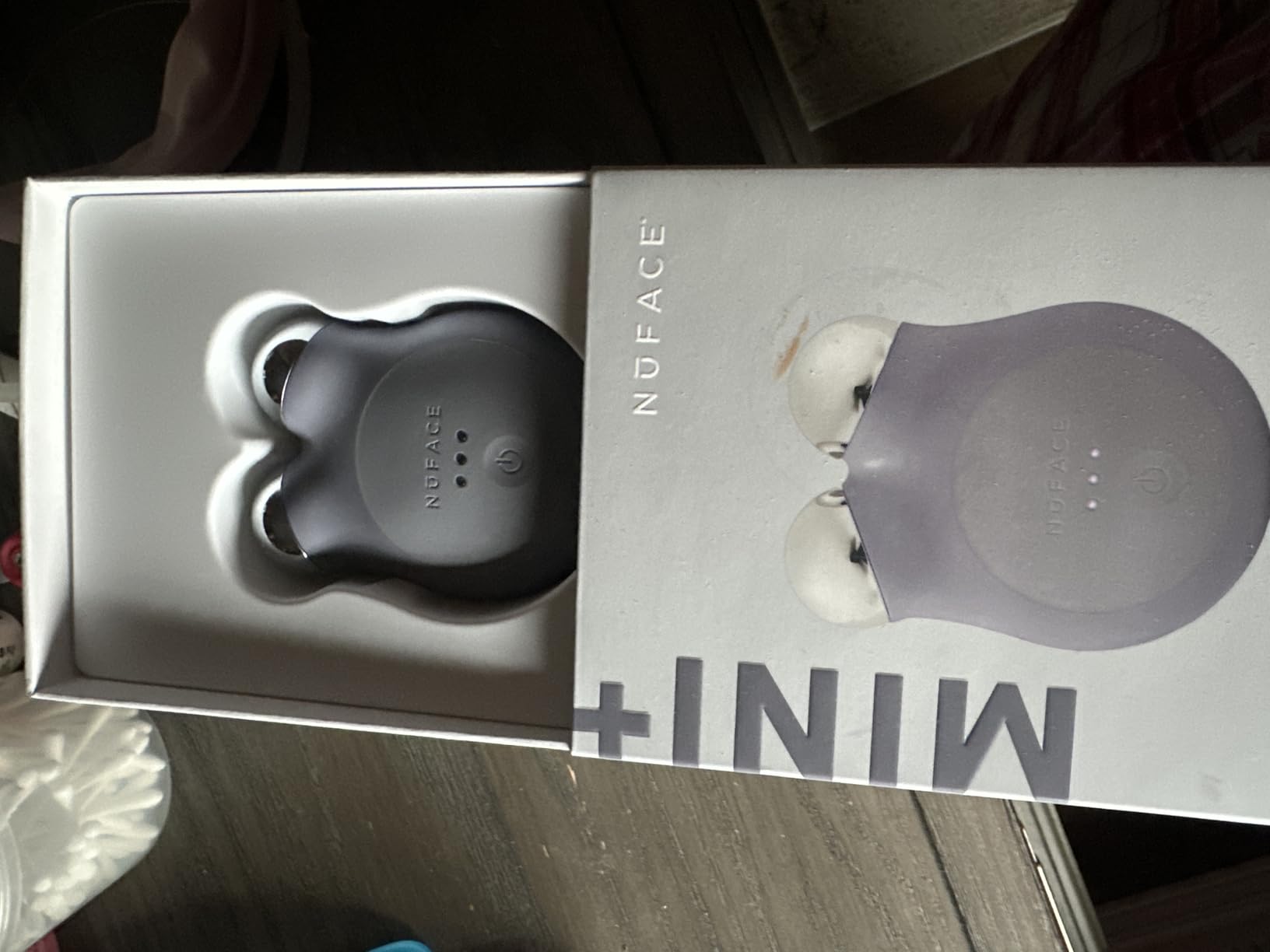NuFACE MINI+ Microcurrent Facial Device Kit - FDA Cleared Face Sculpting & Skin Tightening Device to Contour, Lift & Tone + Microcurrent Gel Activator & Silk Creme - Sandy Rose customer photo 1