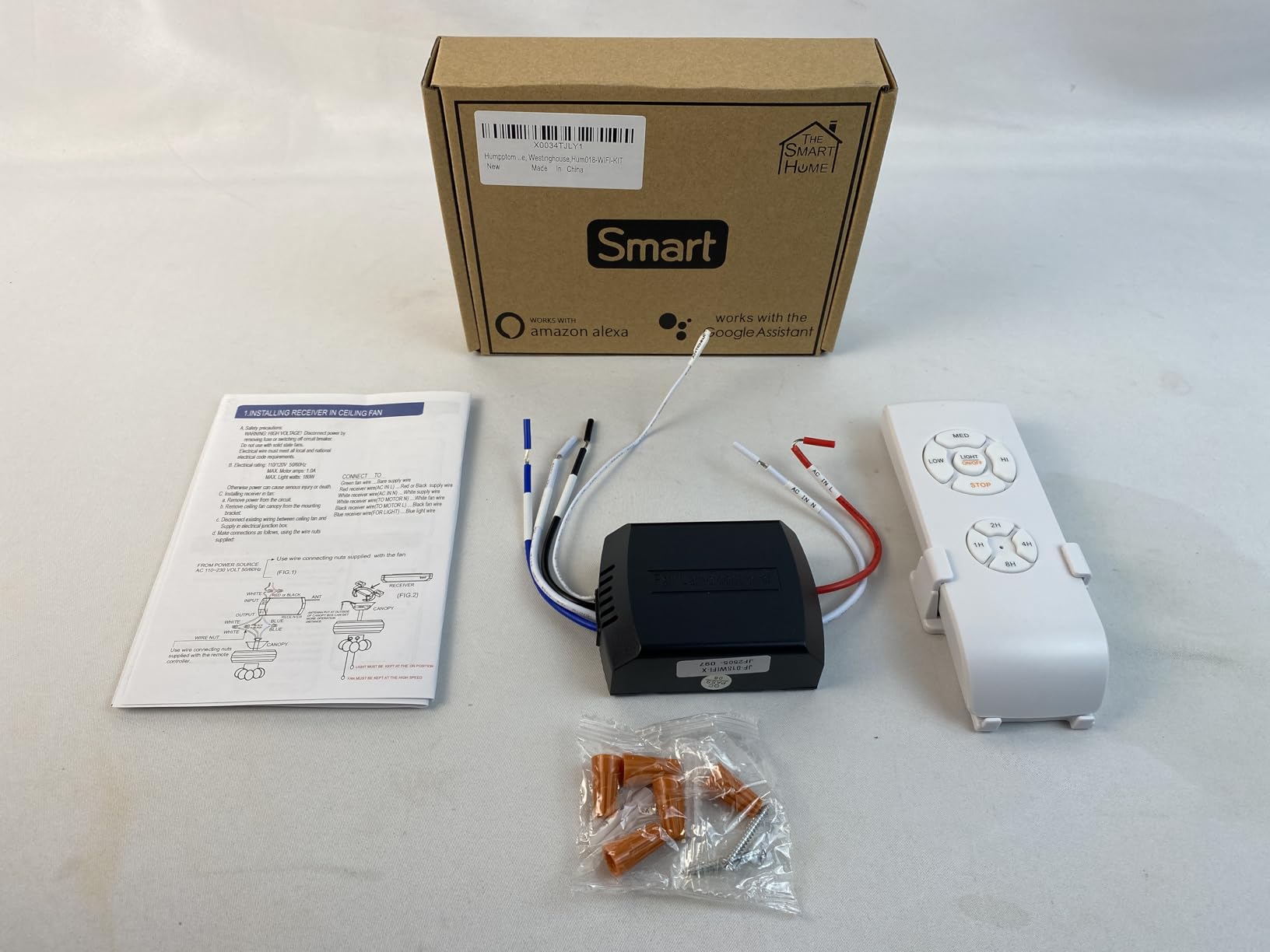 Universal Smart WiFi Ceiling Fan Remote Control Kit, Compatible with Alexa, Google Assistant and Smart Life App, No Hub Required DIMMER customer photo 2