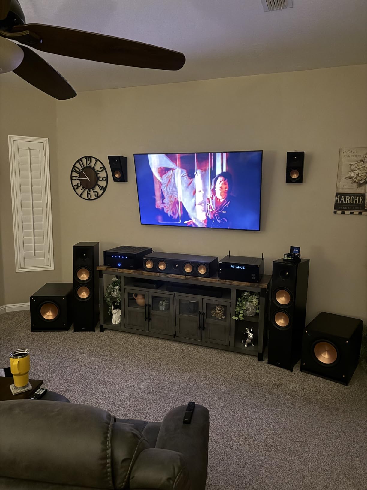 Klipsch Reference Premiere RP-8000F II 2.0 Dual Floorstanding Speaker Pair with Larger 90° x 90° Hybrid Tractrix Horn, 8