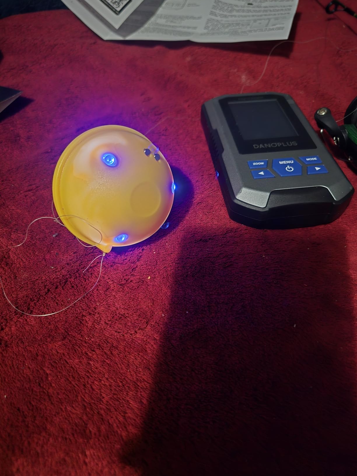 Portable Fish Finder Large HD Display Wireless Fish Finder, Fish Finders & Depth Finders for Boats with 147 feet Depth Detection Sensor, Rechargeable Castable Fish Finder Display Fish, Temp, Depth customer photo 1