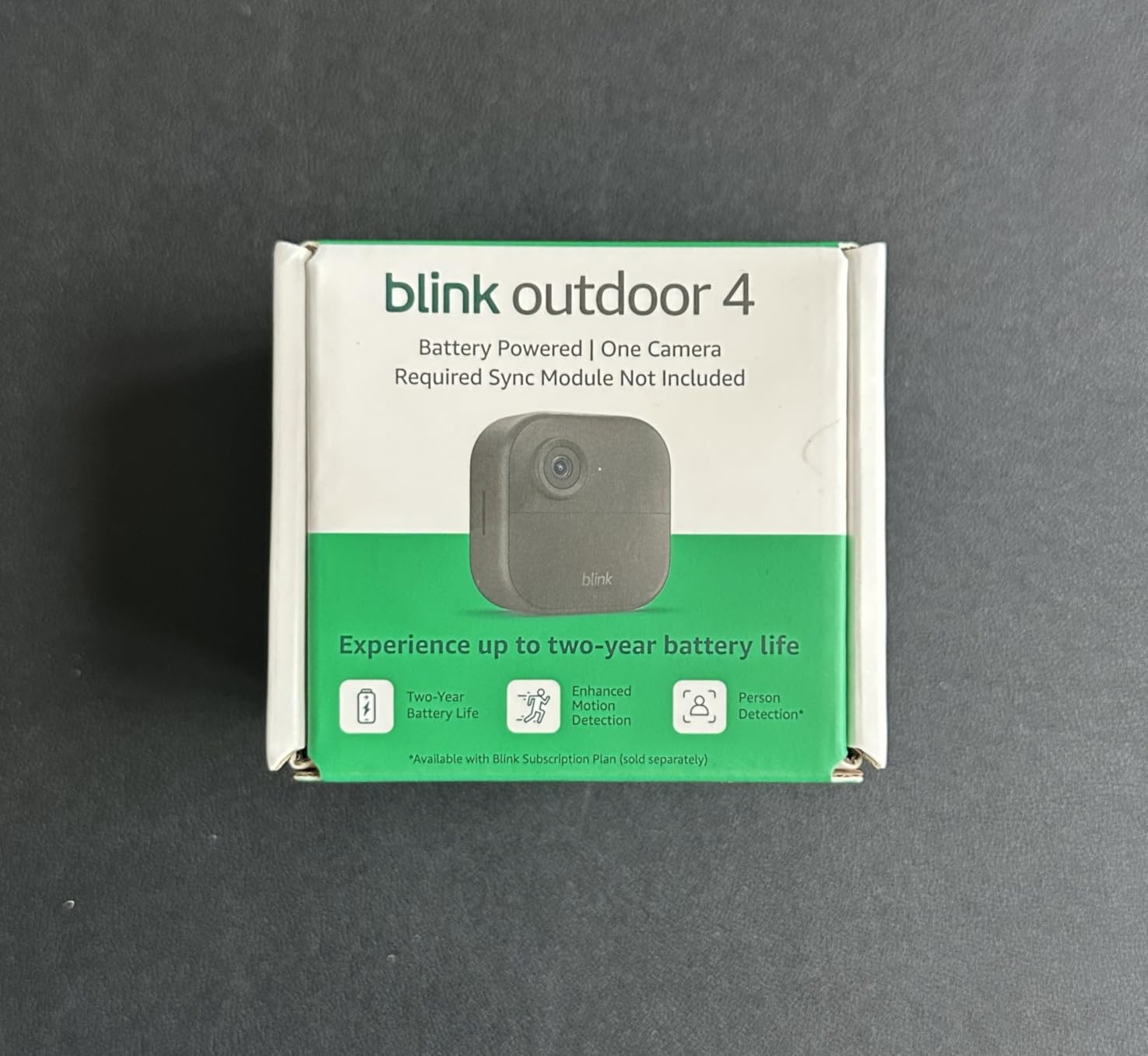 Blink Outdoor 4 - Wireless smart security camera, two-year battery life, two-way talk. Required Sync Module not included - Add-on camera customer photo 1