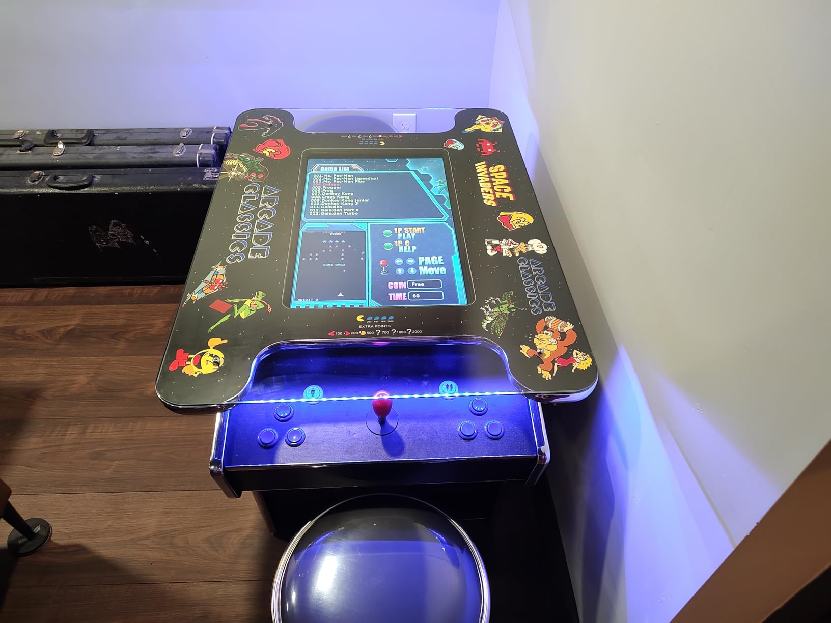 Full Size Commercial Grade Cocktail Arcade Machine 2 Player Retro 412 Games 22